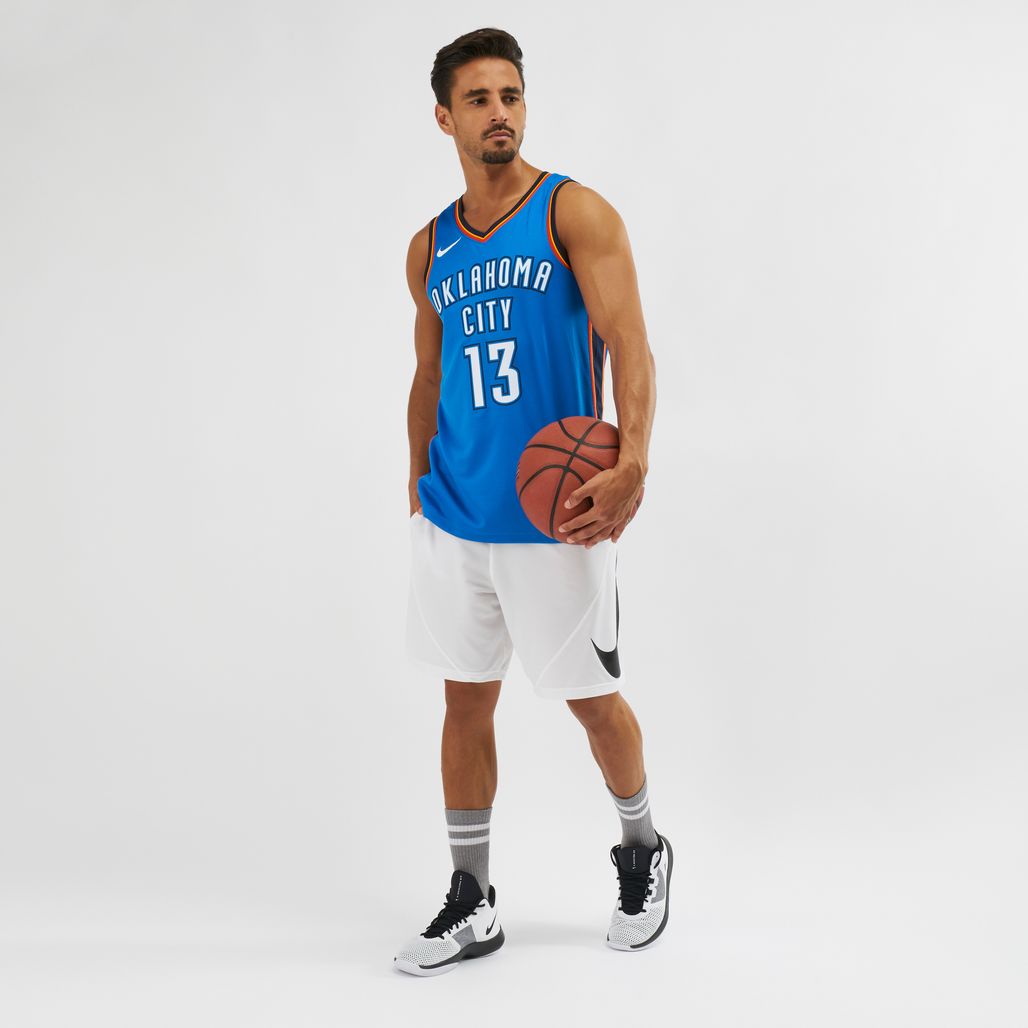 nike nba oklahoma city paul george icon edition swingman jersey