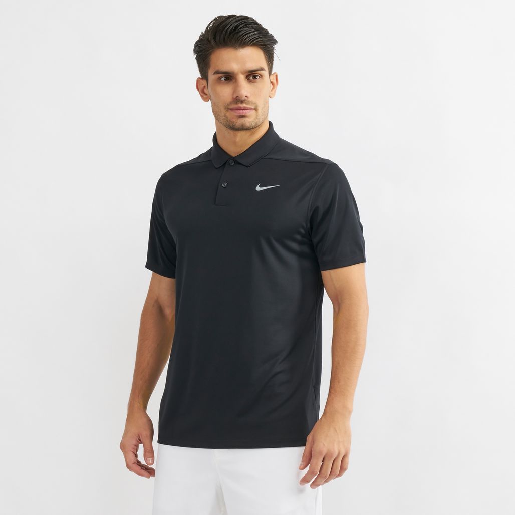 Shop Black Nike Golf Dri-FIT Victory Left Chest Polo T-Shirt | Polo ...