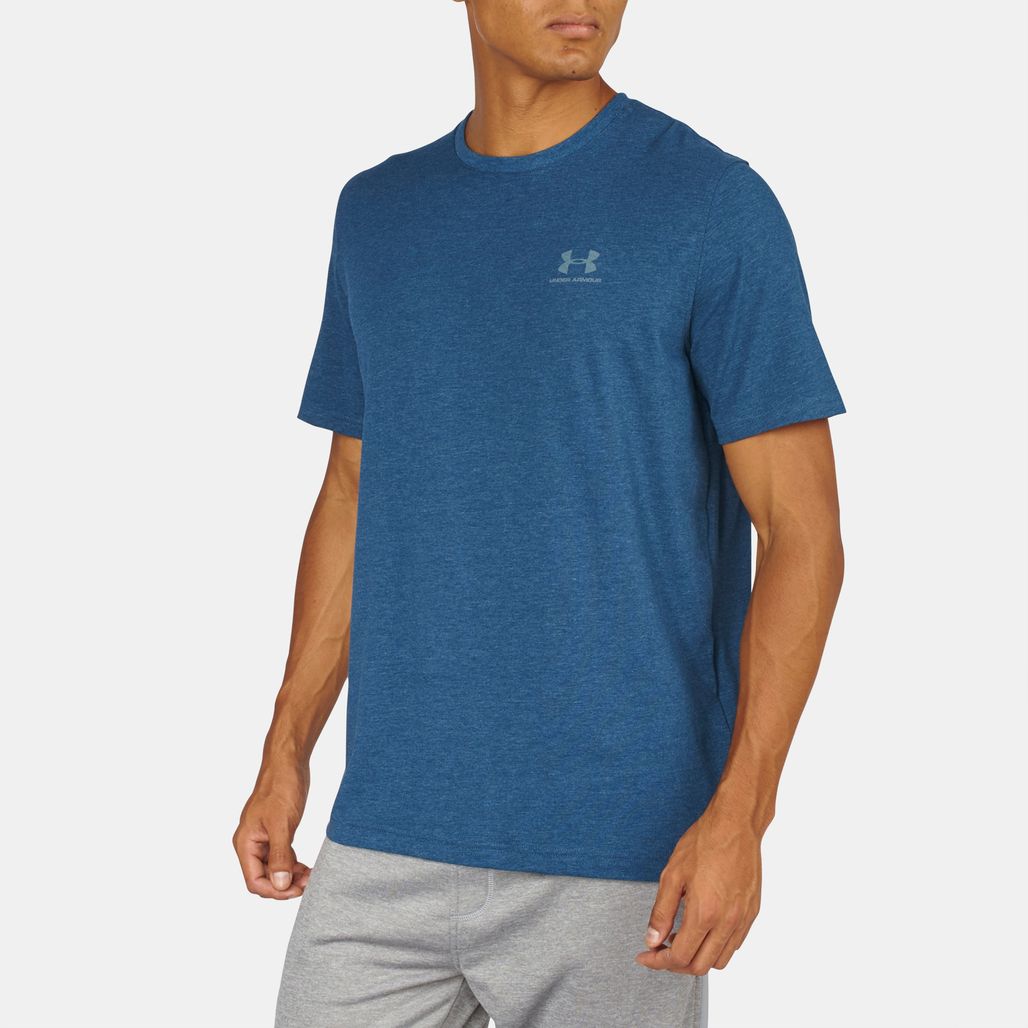 under armour charged cotton chest lockup t shirt mens