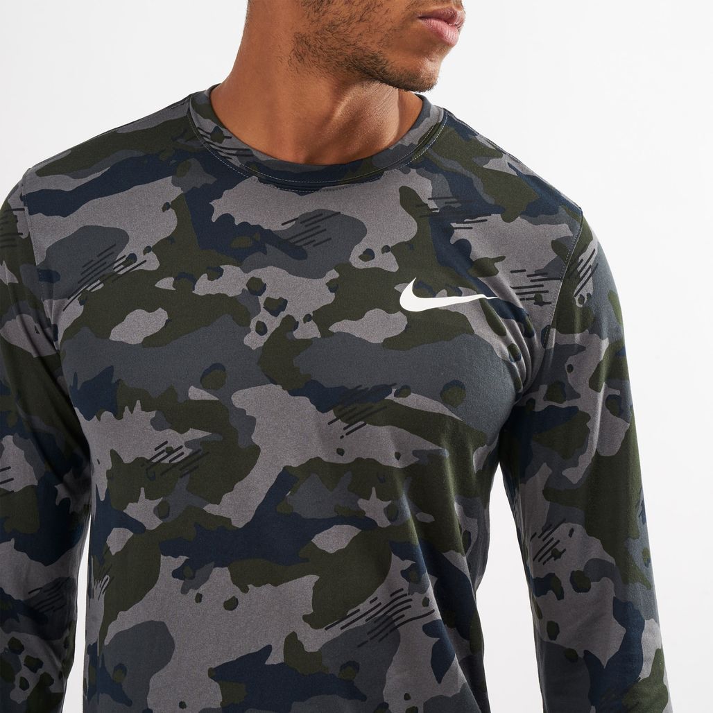 Nike Dry Legend Long Sleeve Camo T-Shirt | T-Shirts | Tops | Clothing ...
