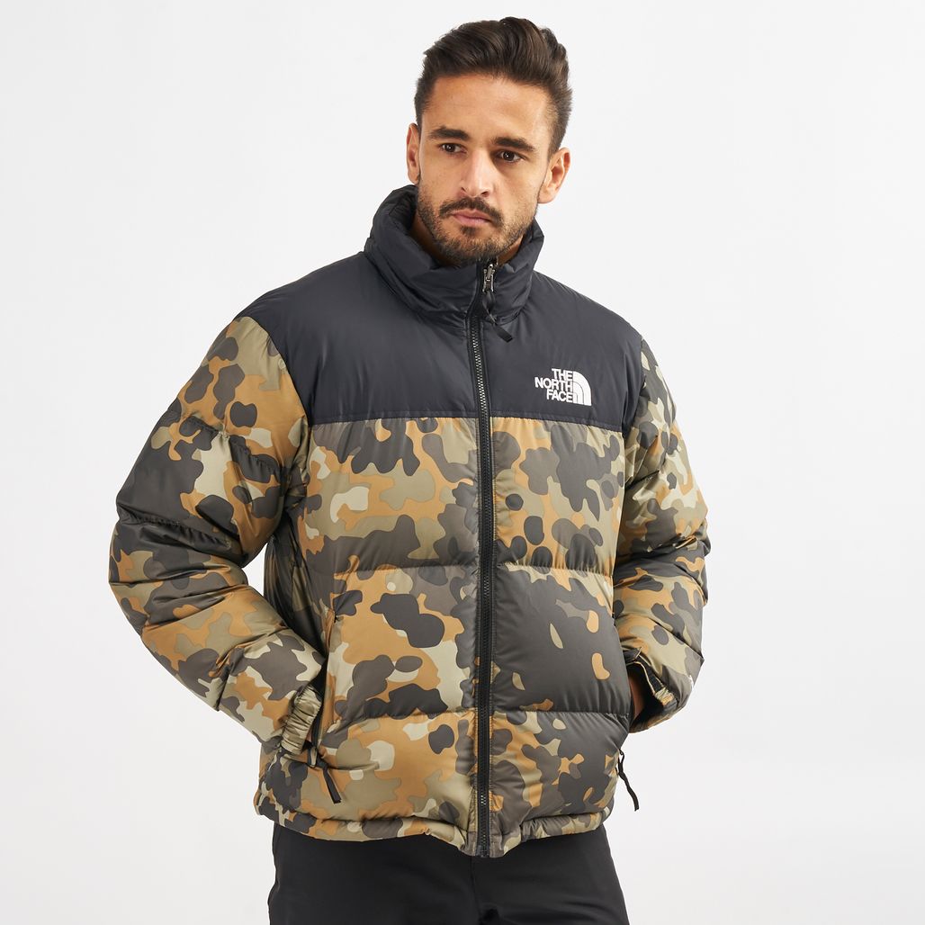 north face retro nuptse camo