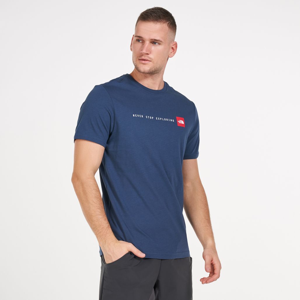 the north face never stop exploring t shirt