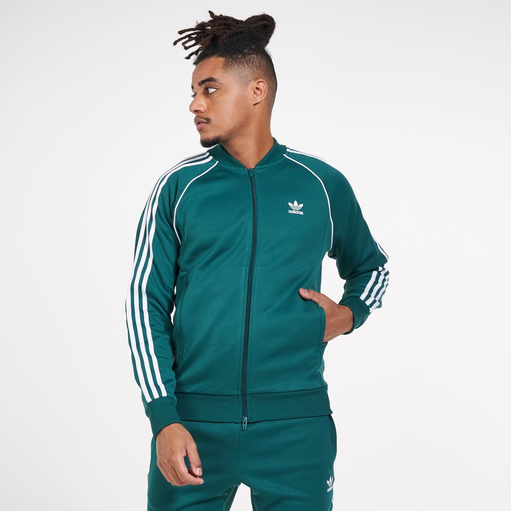 adidas sst track jacket green