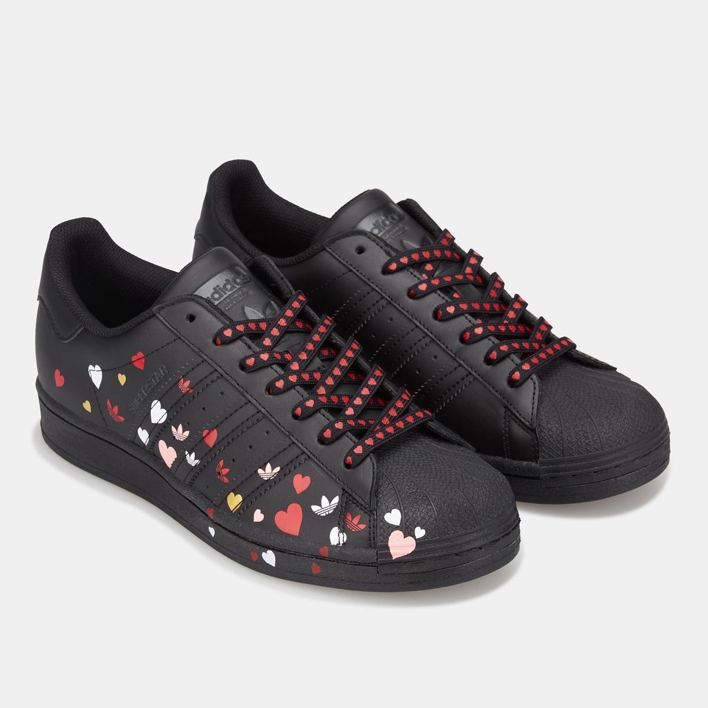 adidas Originals Women's Heart Print Superstar Shoe | Sneakers | Shoes ...