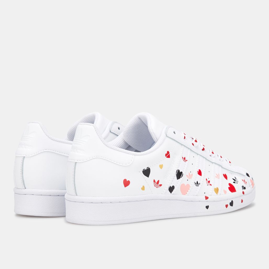 adidas Originals Women's Heart Print Superstar Shoe | Sneakers | Shoes ...