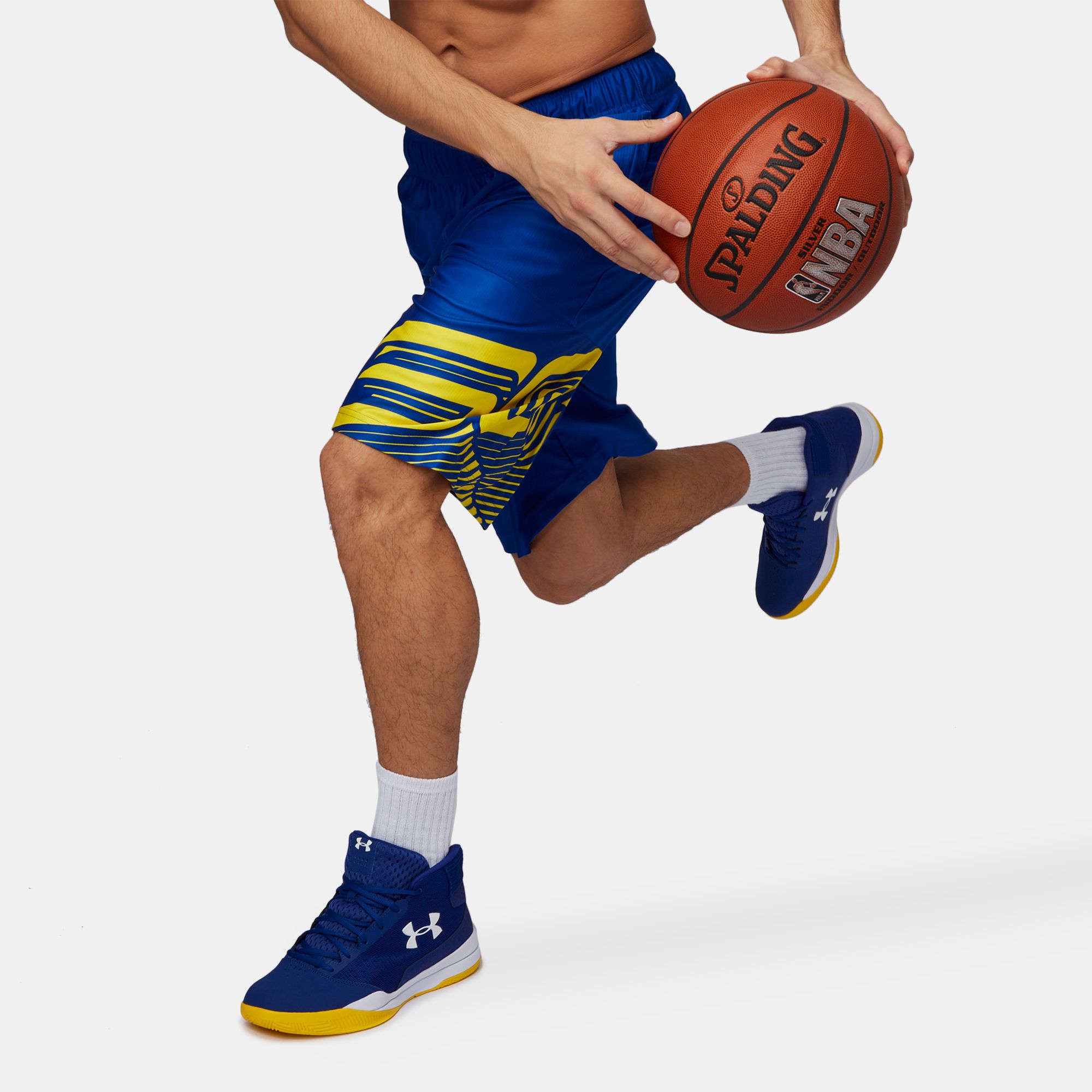 Shop Blue Under Armour SC30 Core 11 Inch Basketball Shorts for Mens by