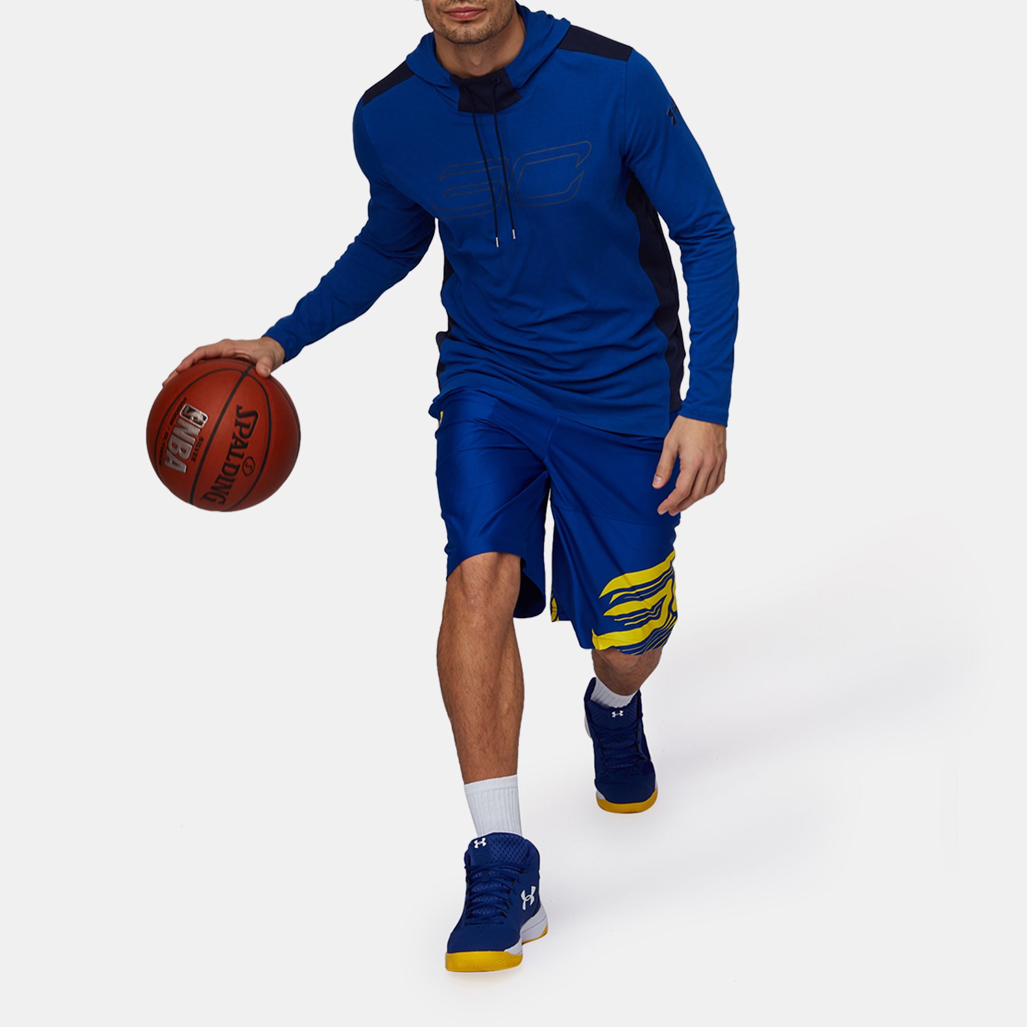 Shop Blue Under Armour SC30 Core 11 Inch Basketball Shorts for Mens by