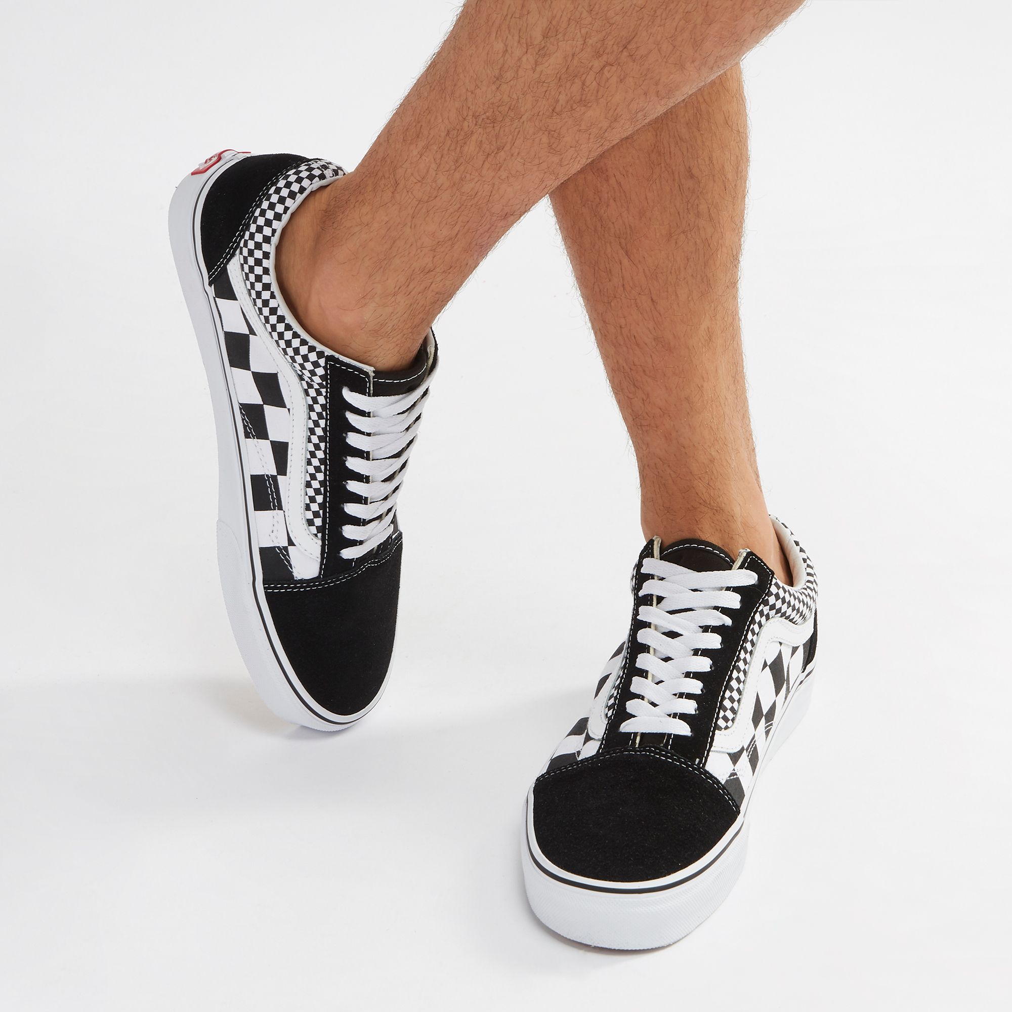 mix checker old skool vans womens