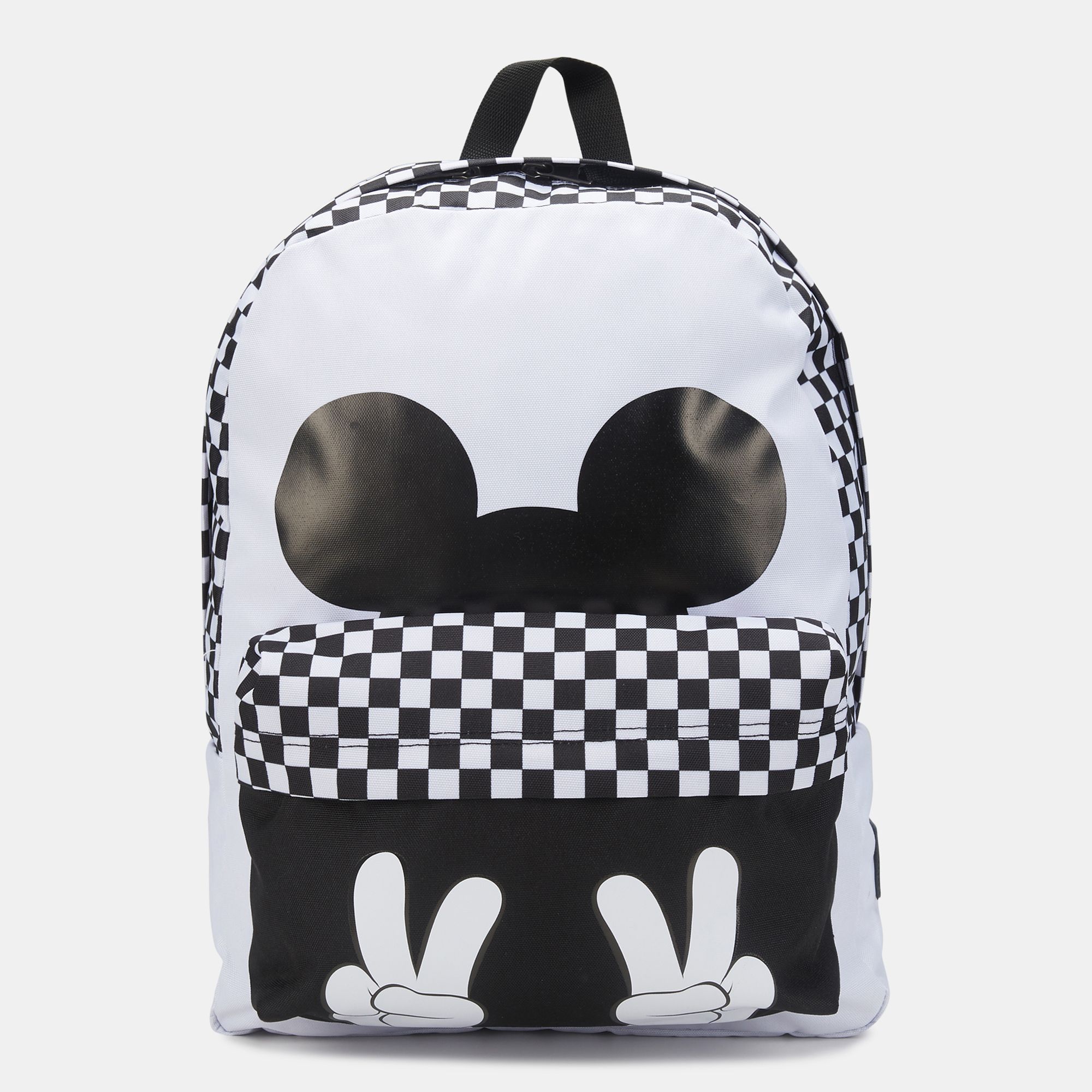 black and white mickey mouse backpack