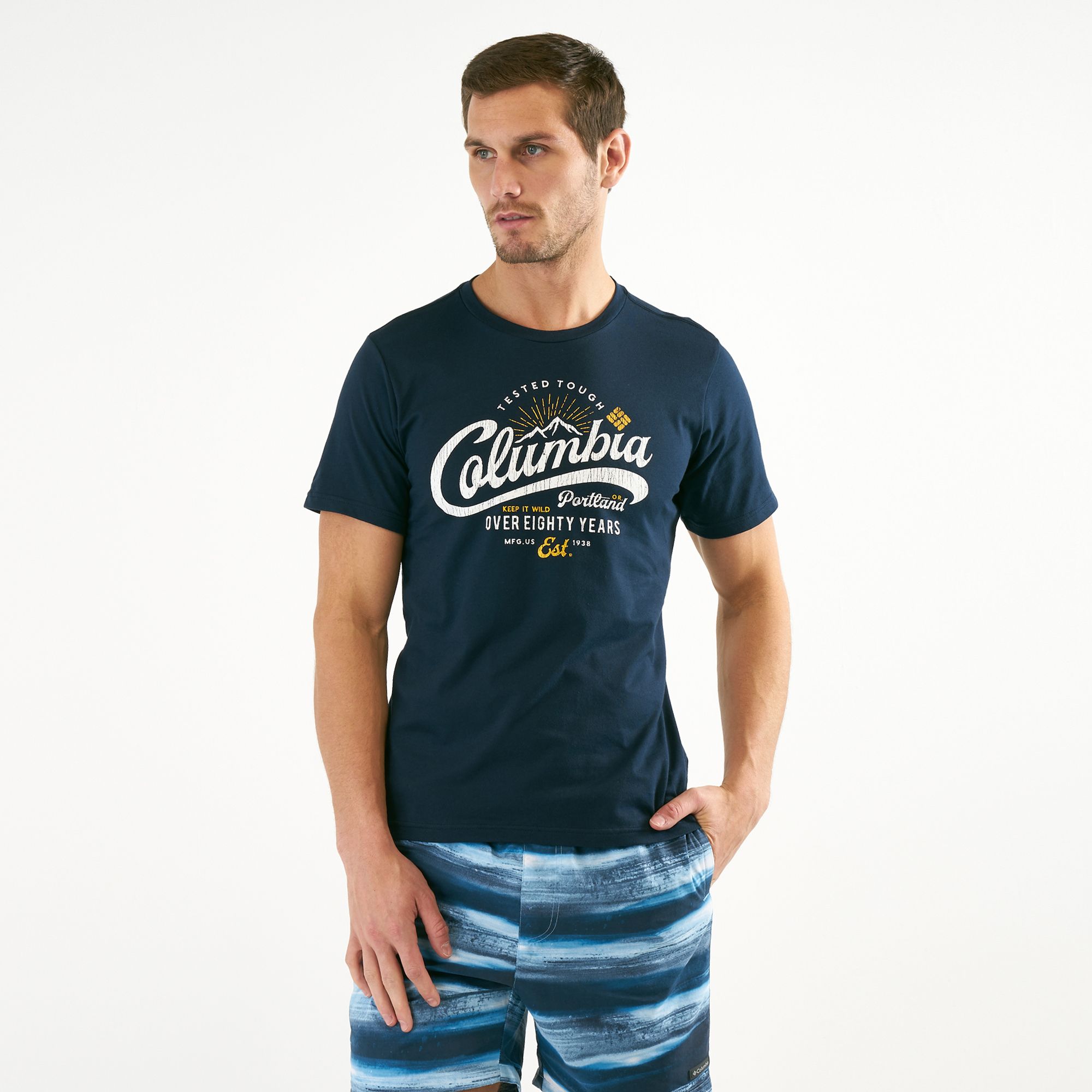 columbia leathan trail tee