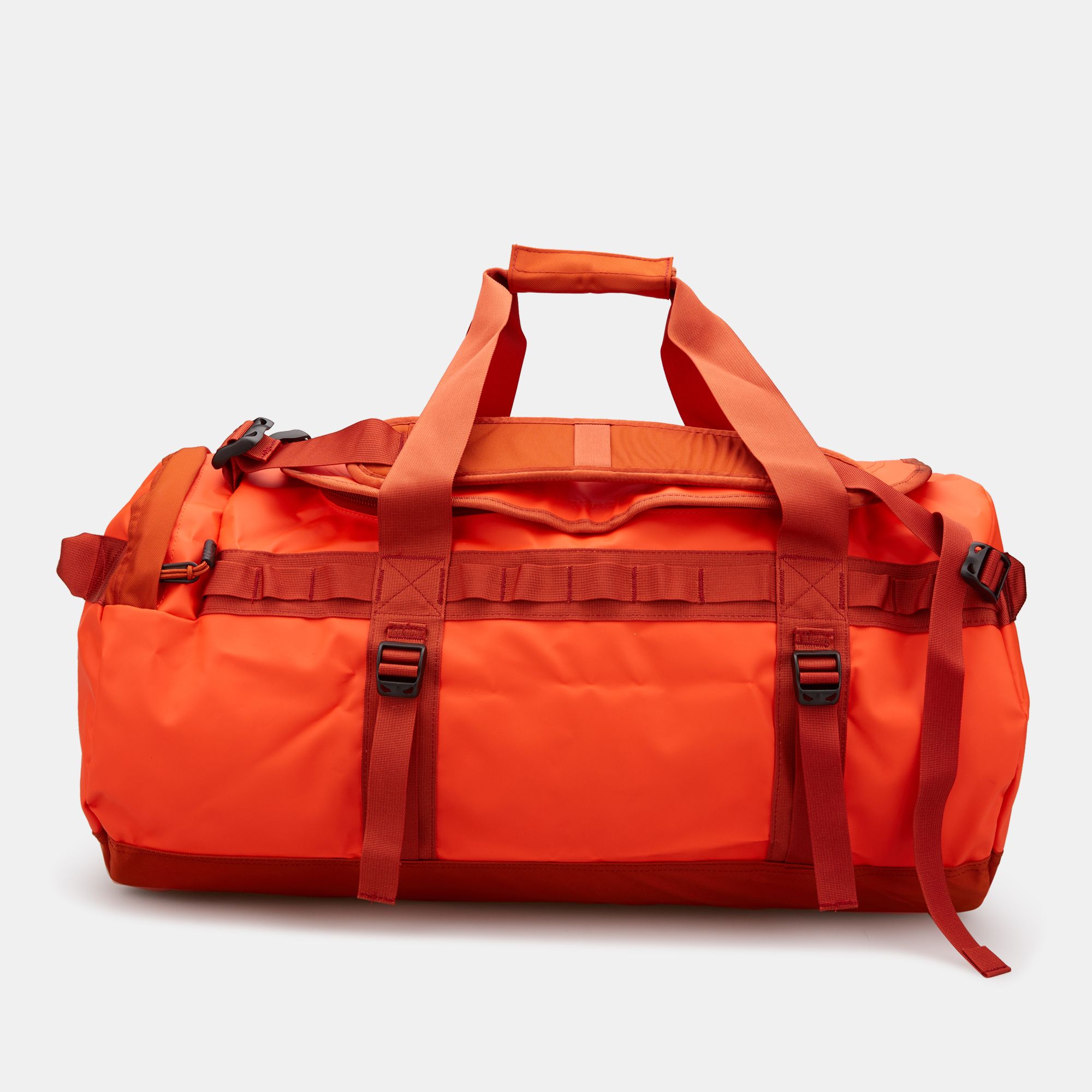 north face duffel bag orange