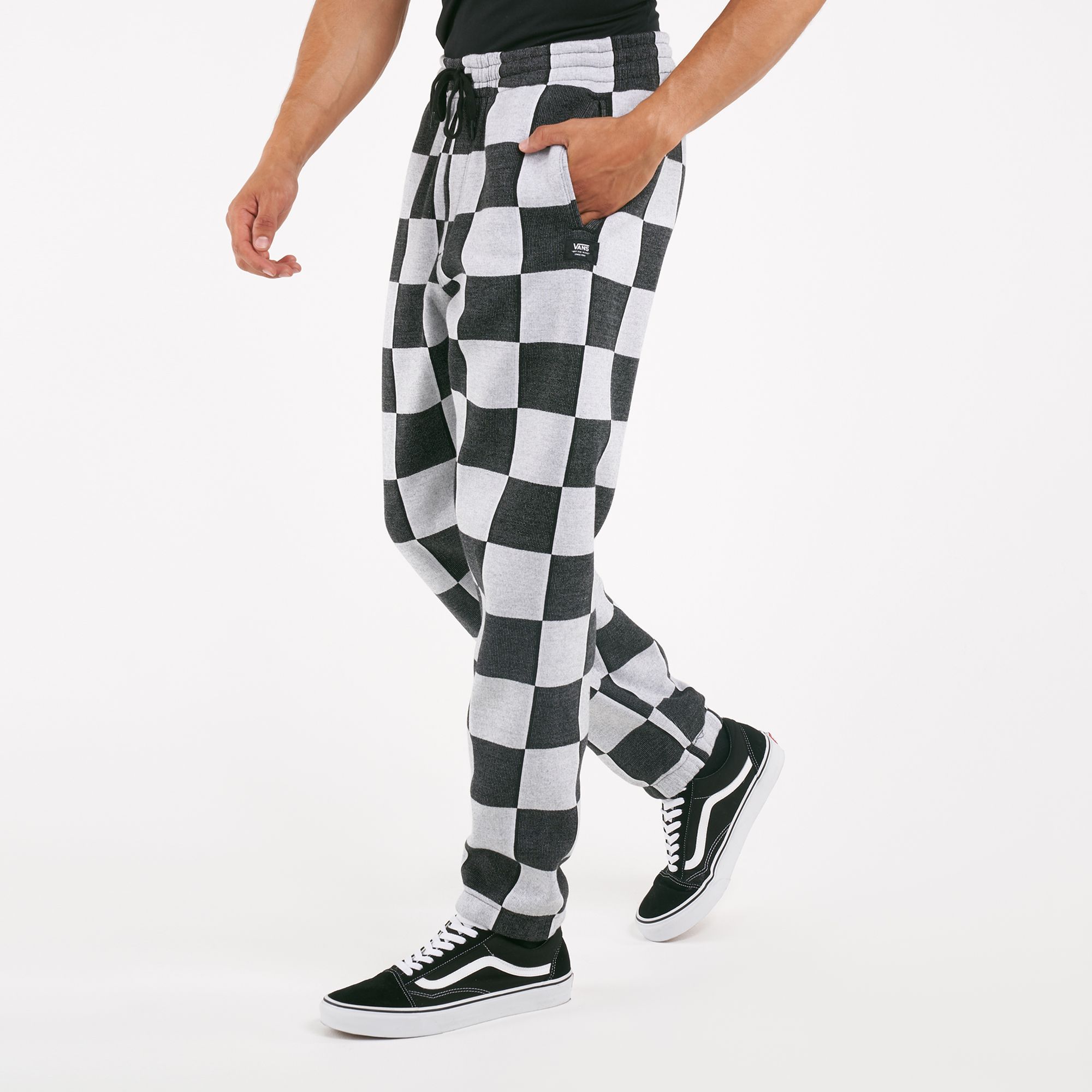 vans checkerboard trousers