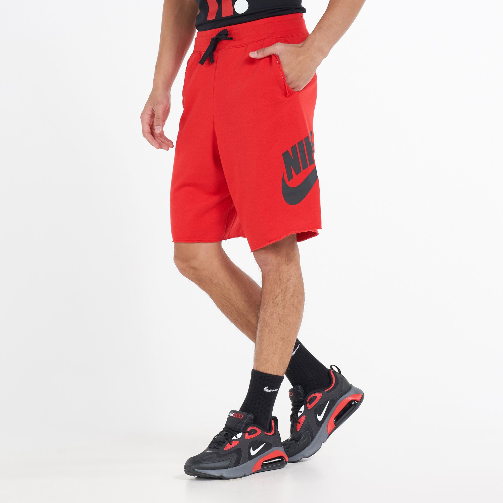 nike alumni shorts red