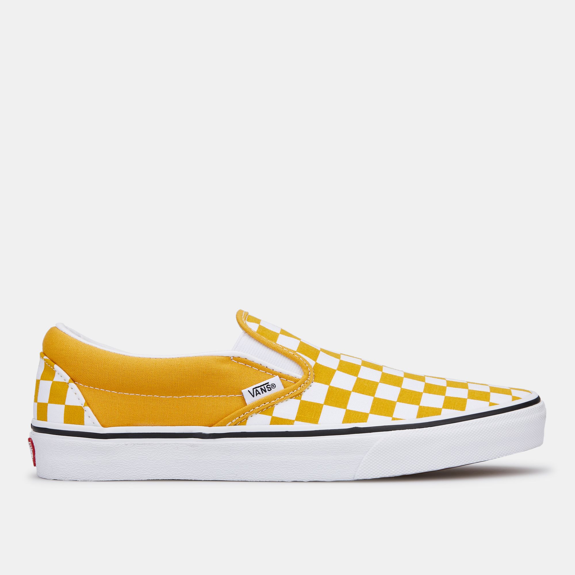 mustard vans checkerboard