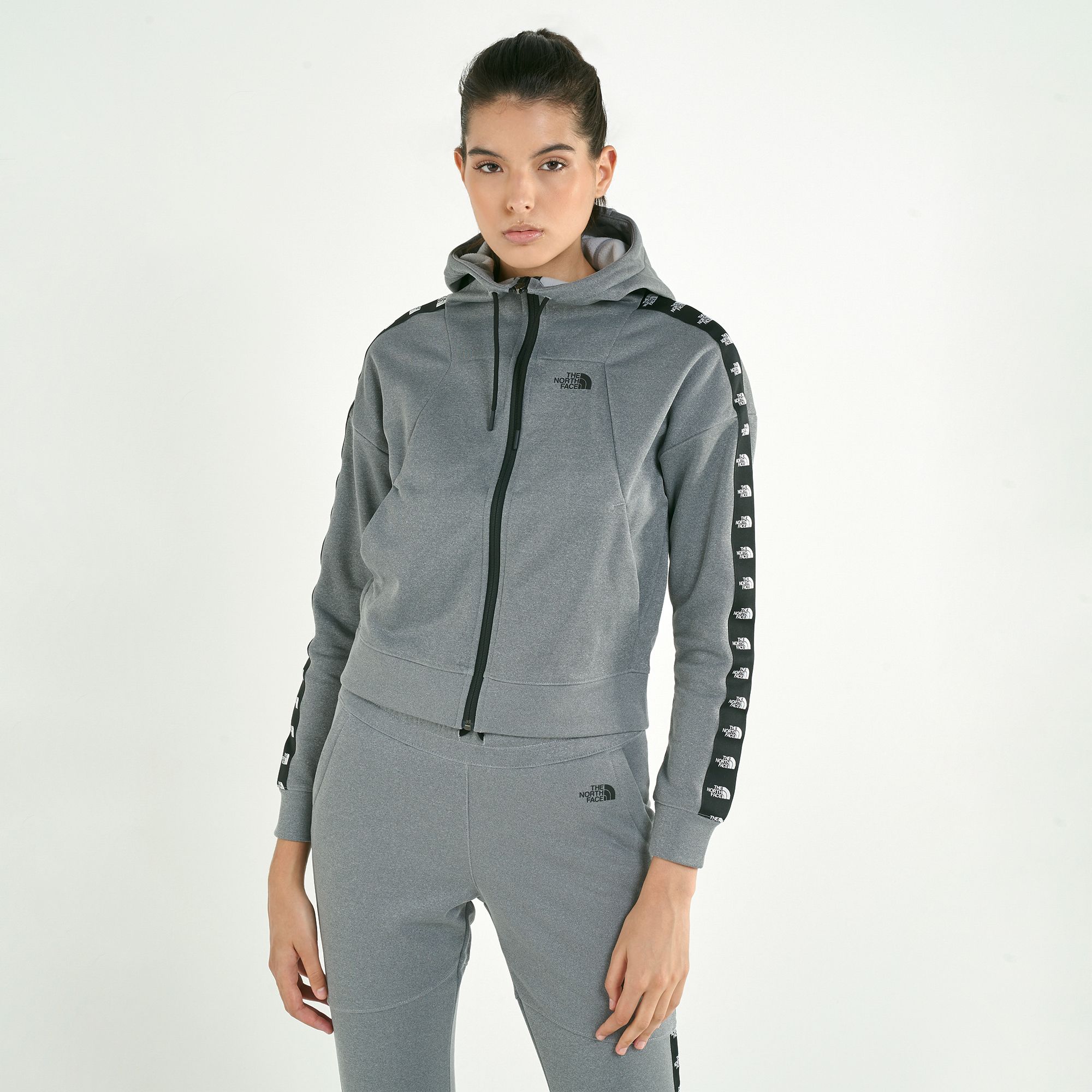 womens grey north face tracksuit