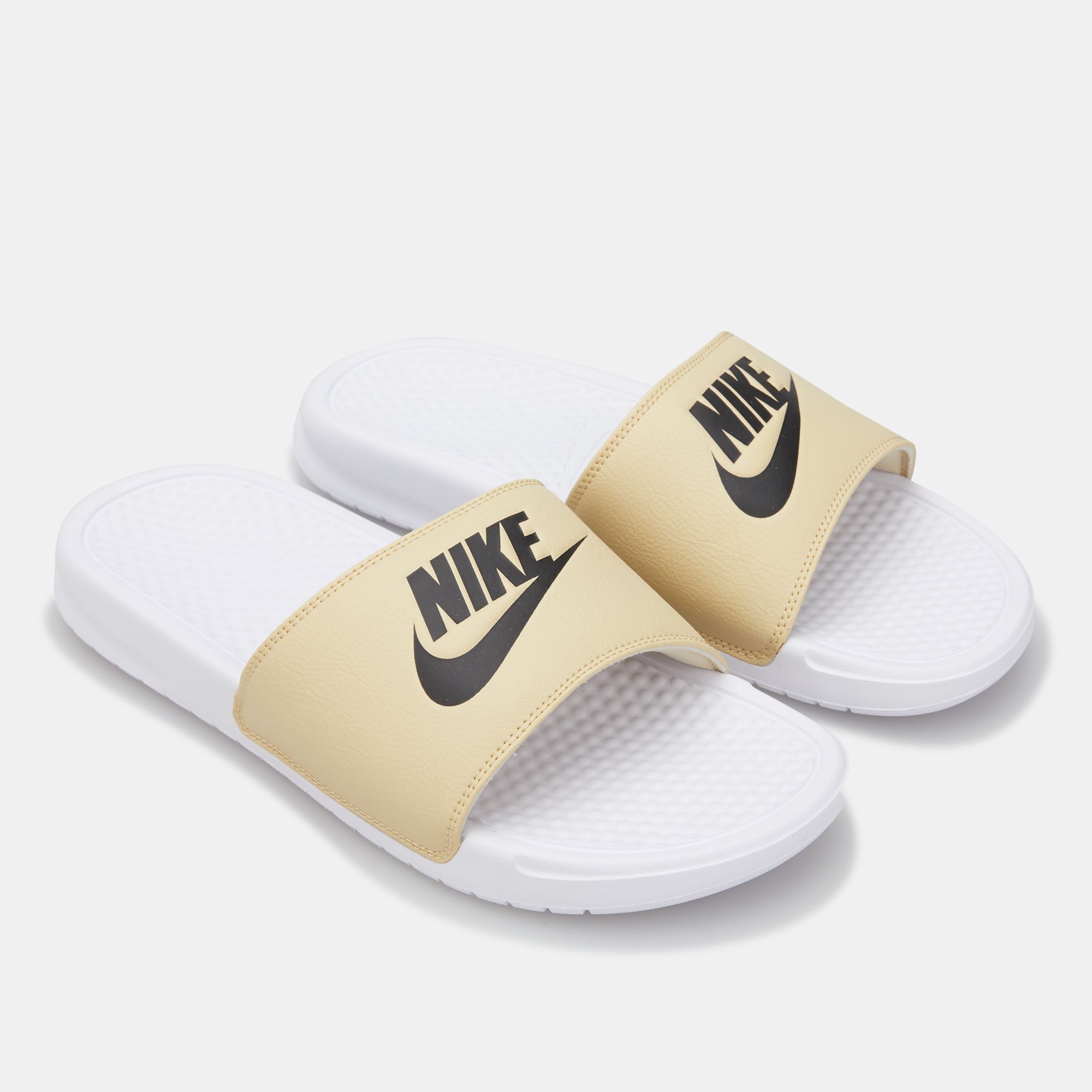 nike yellow slides