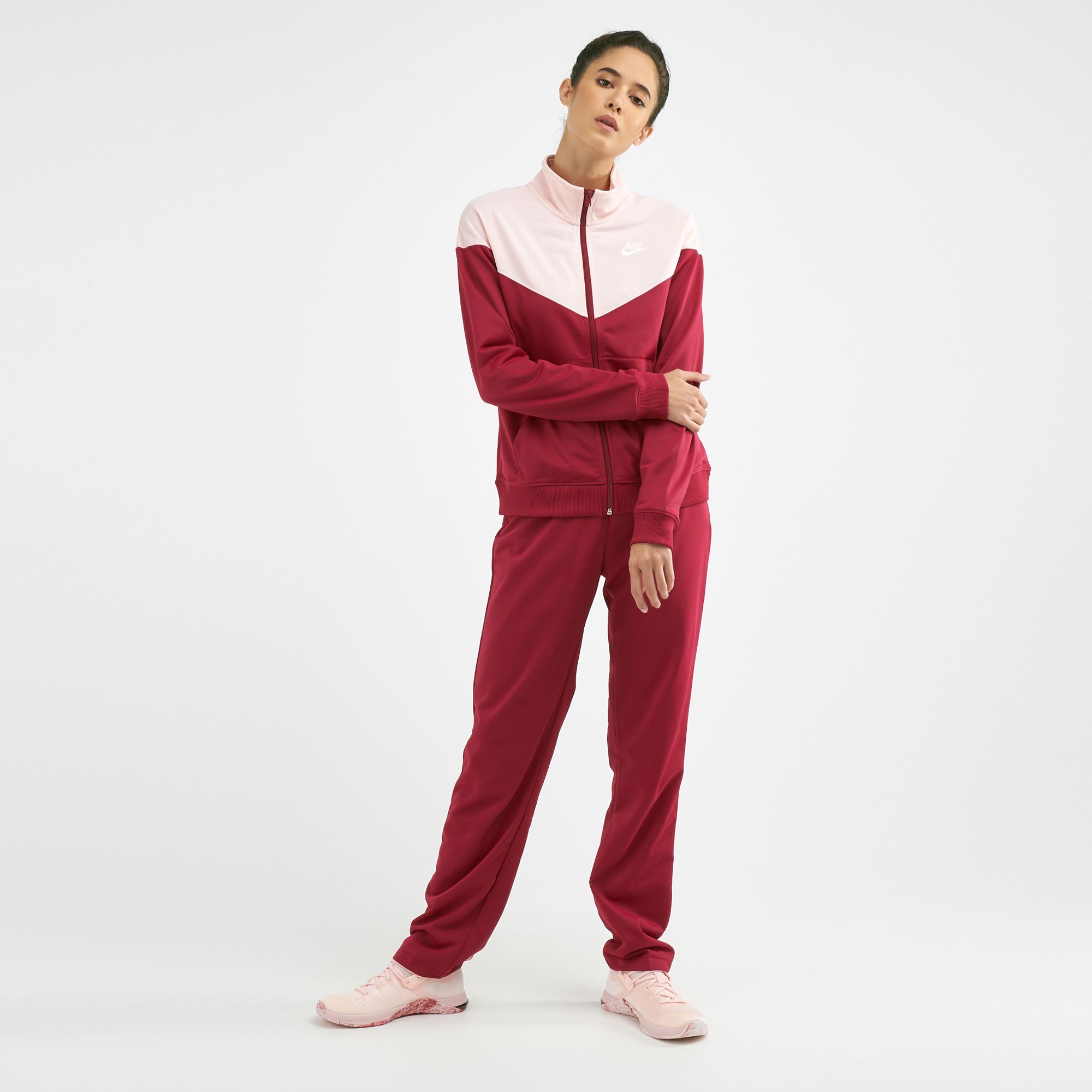 red nike womens tracksuit