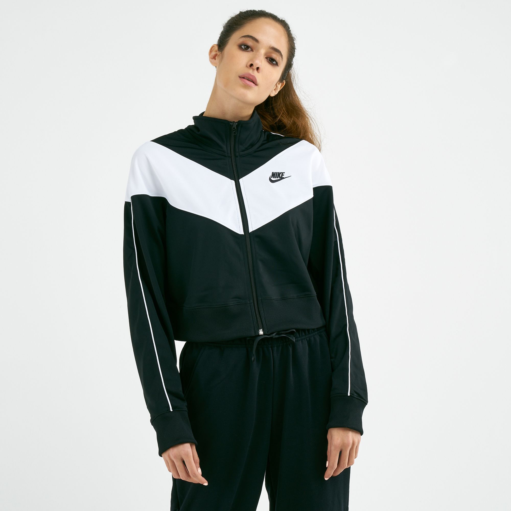 women's nike sportswear heritage crop windrunner jacket