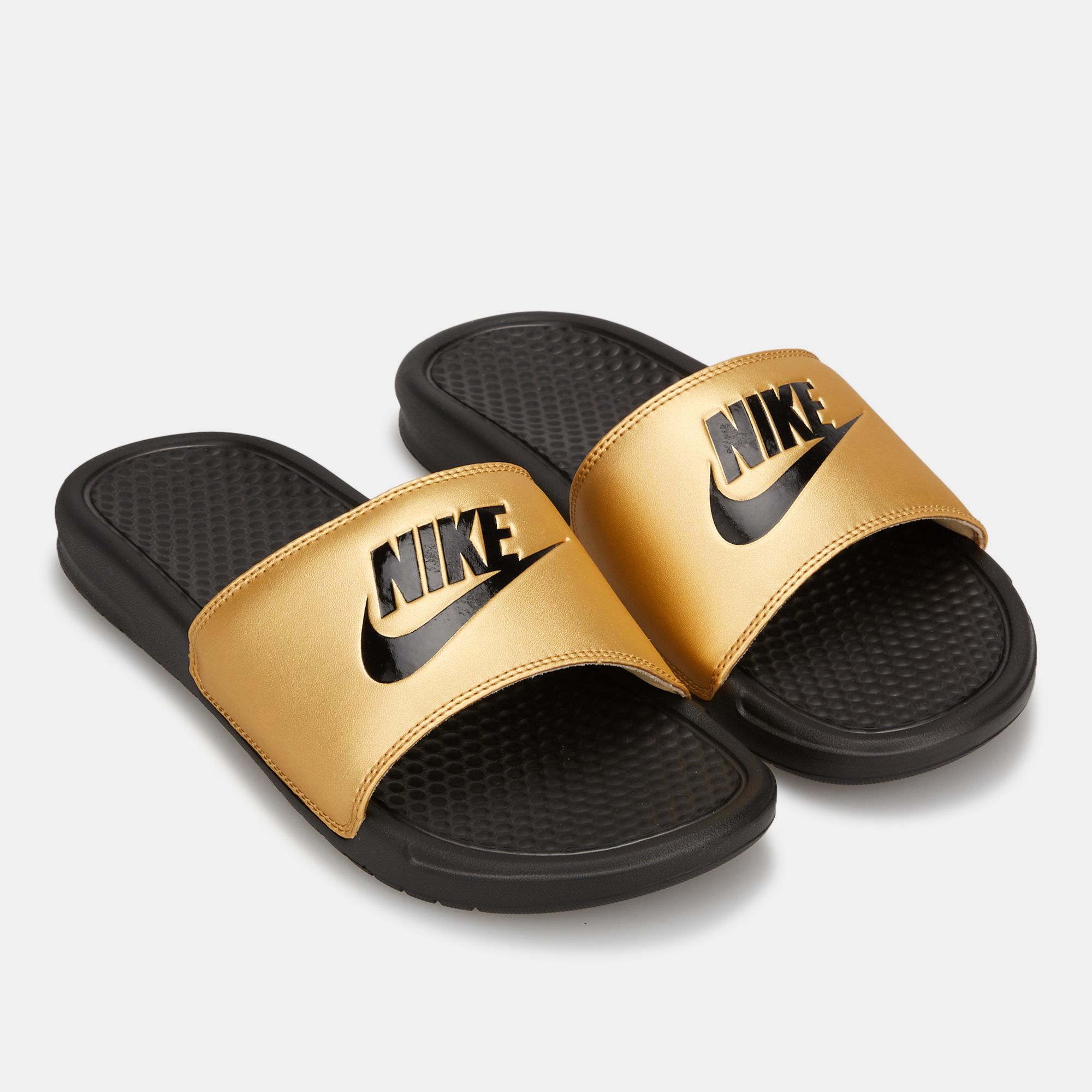 nike yellow slides