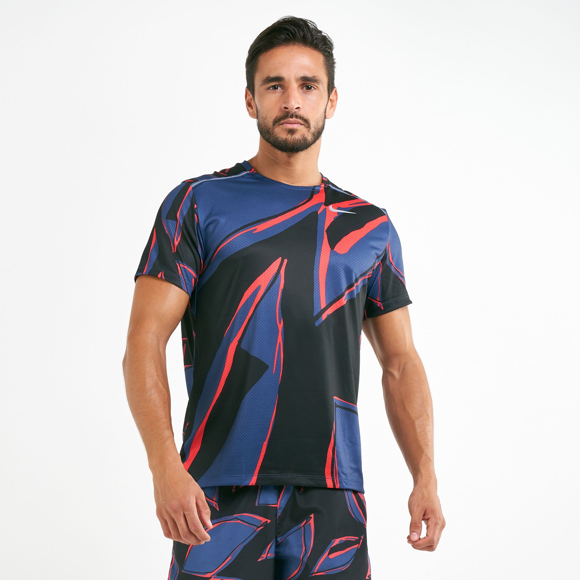 nike miler ss t shirt mens