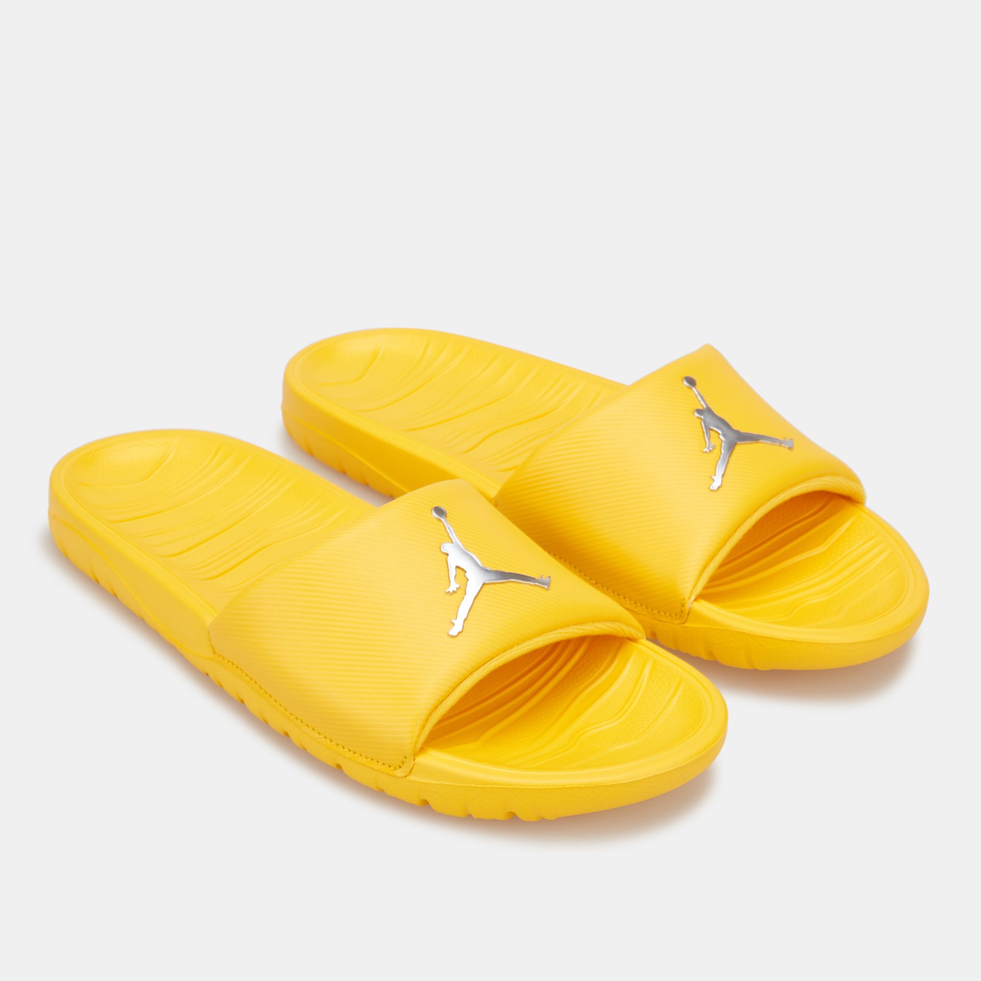 orange jordan slides