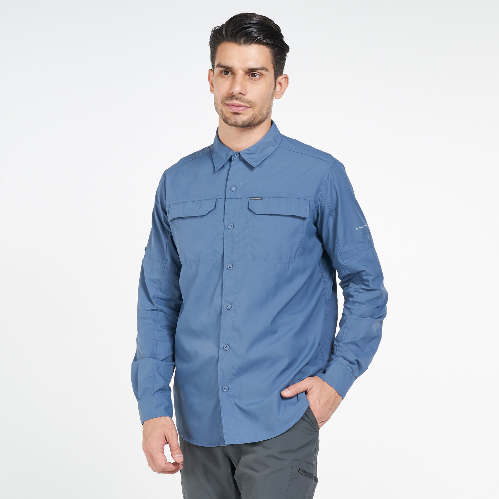 men's silver ridge long sleeve shirt