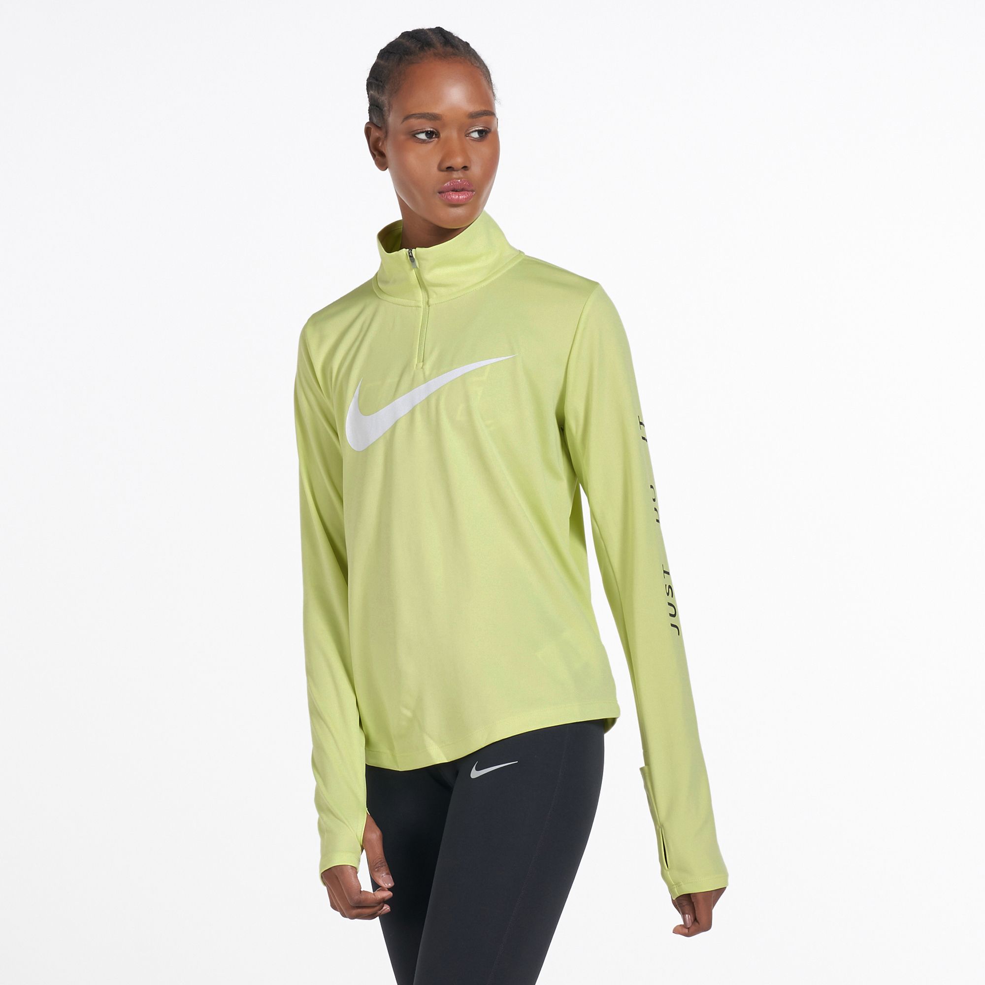 nike running quarter zip womens