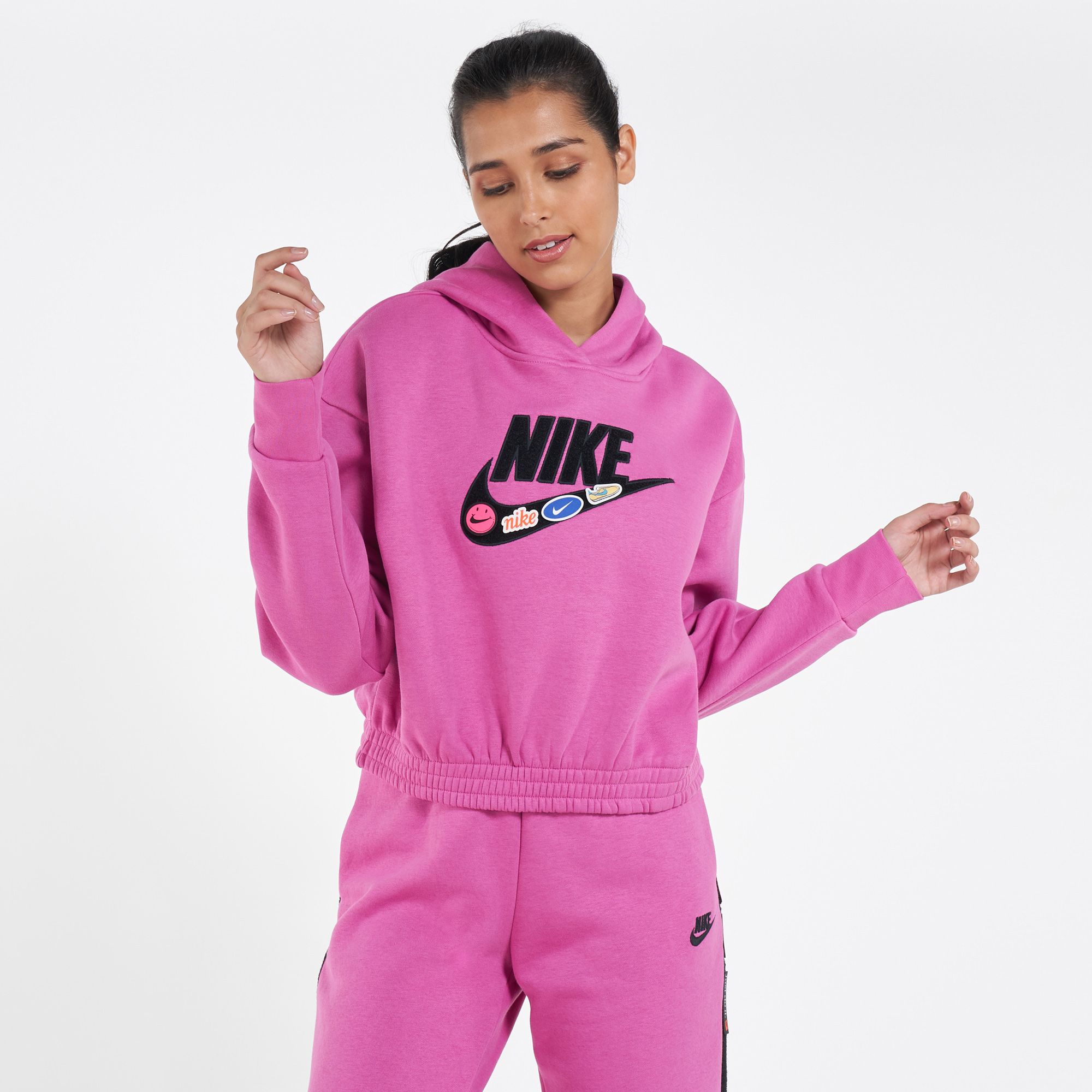 pink nike hoodie womens