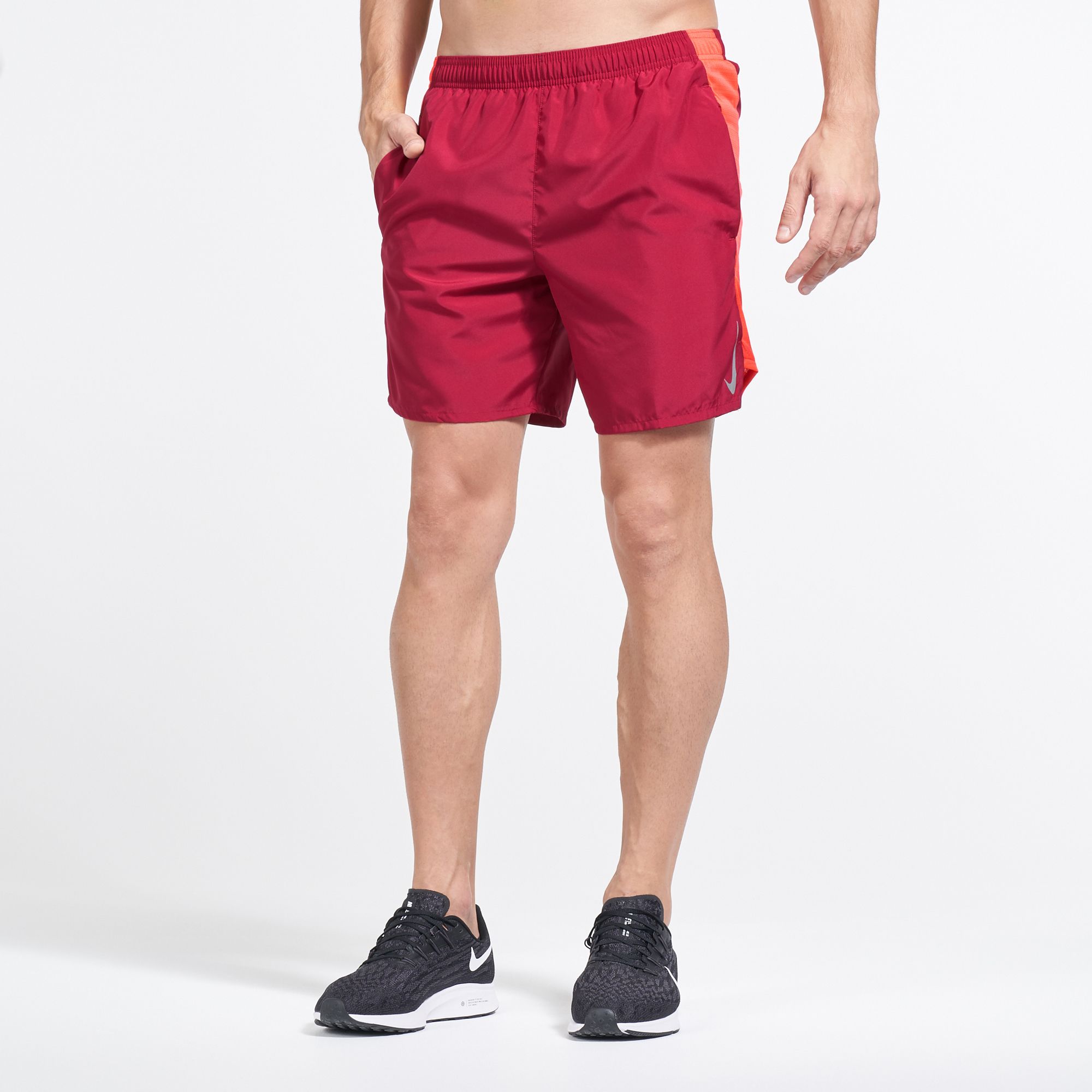 red nike running shorts