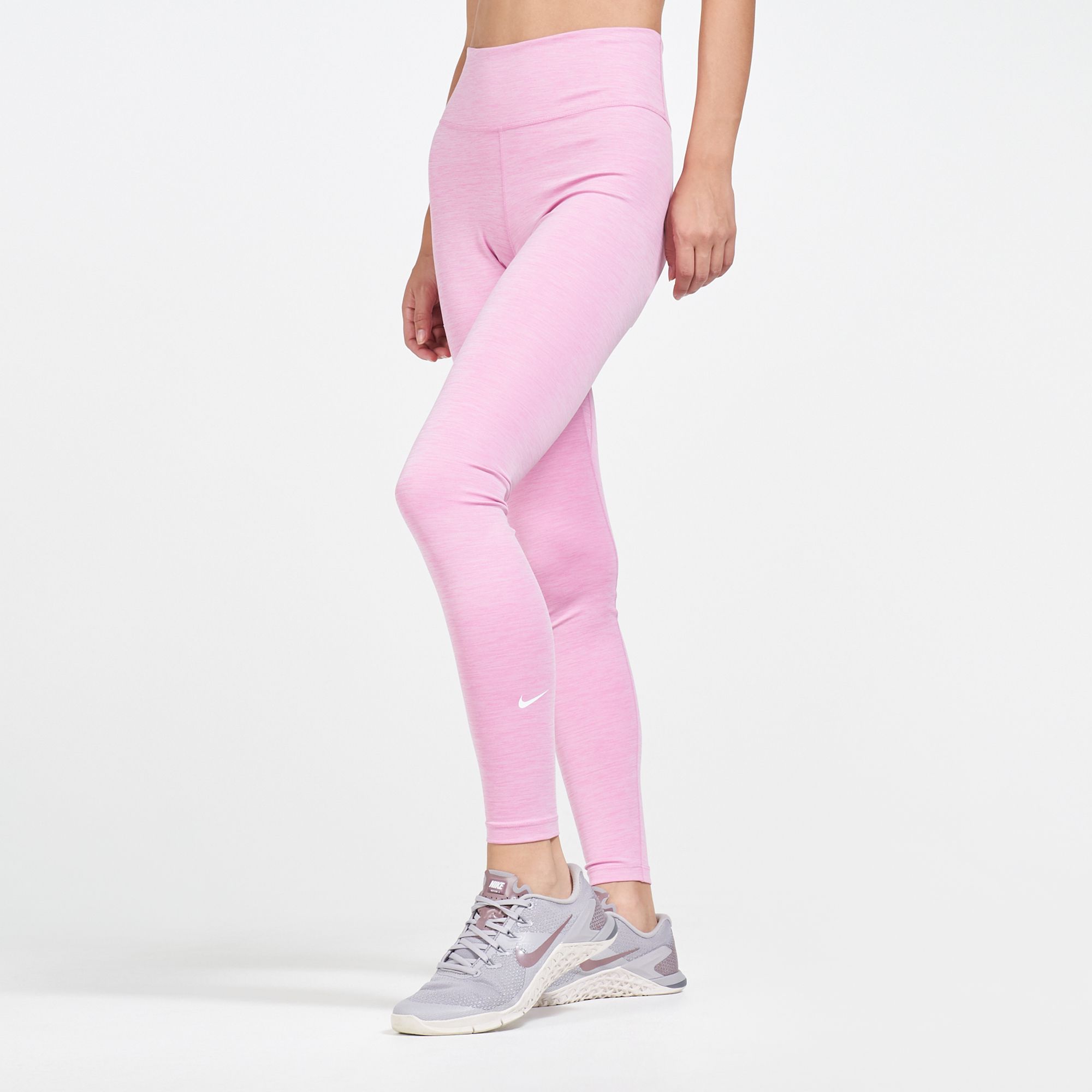 grey and pink nike leggings