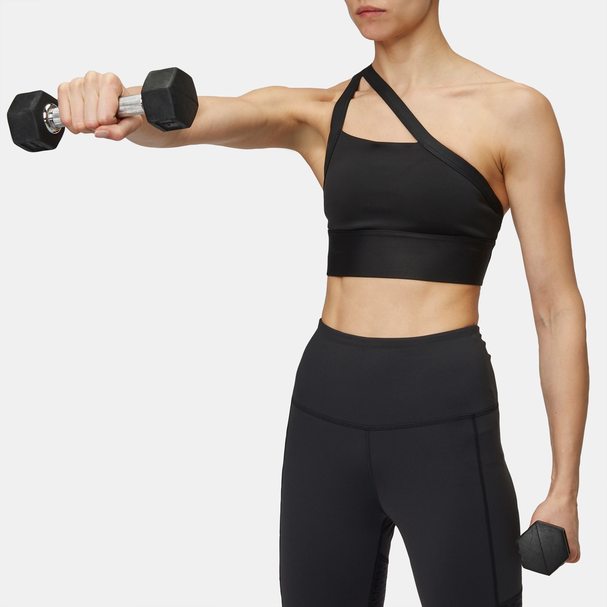 reebok one shoulder sports bra