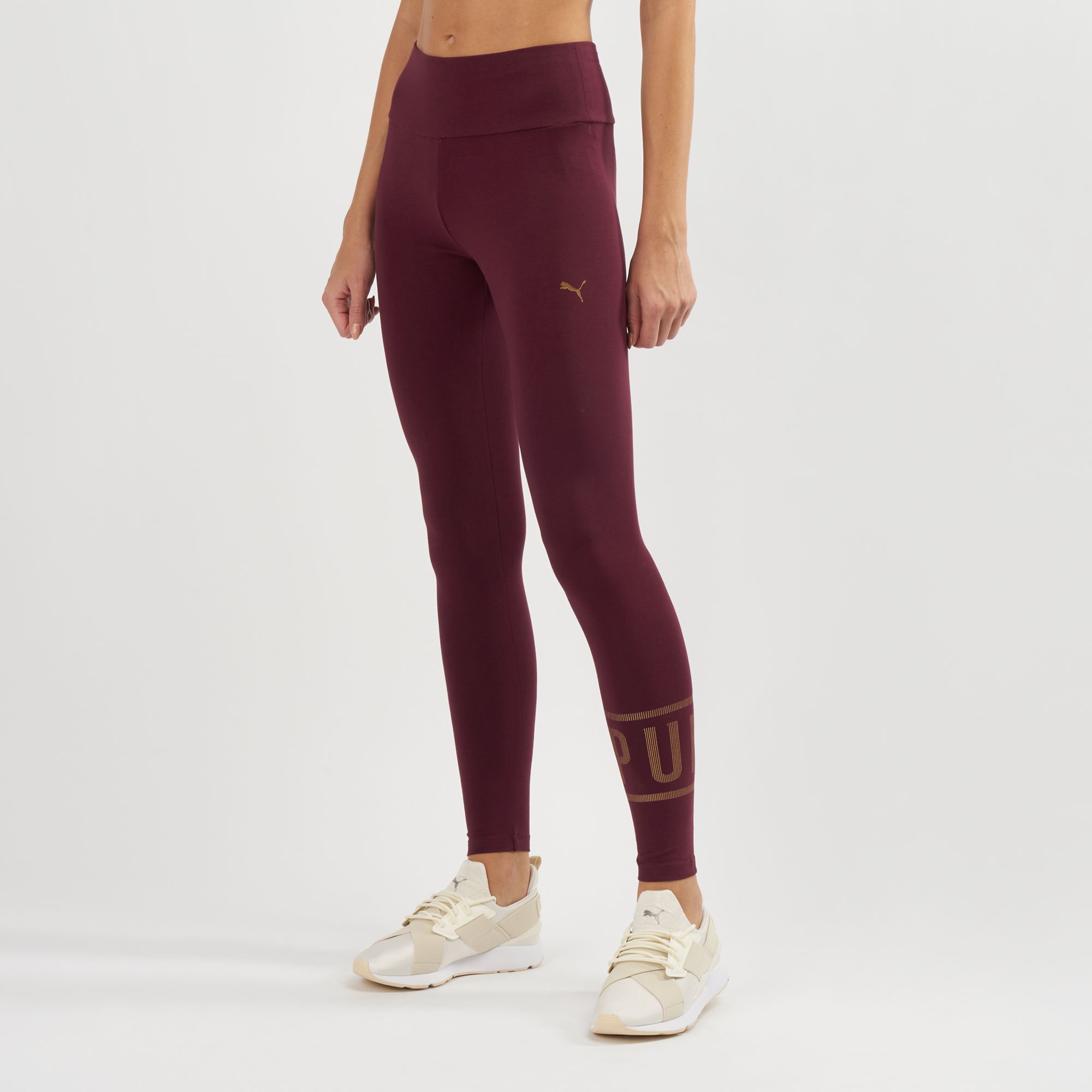 puma athletic logo leggings