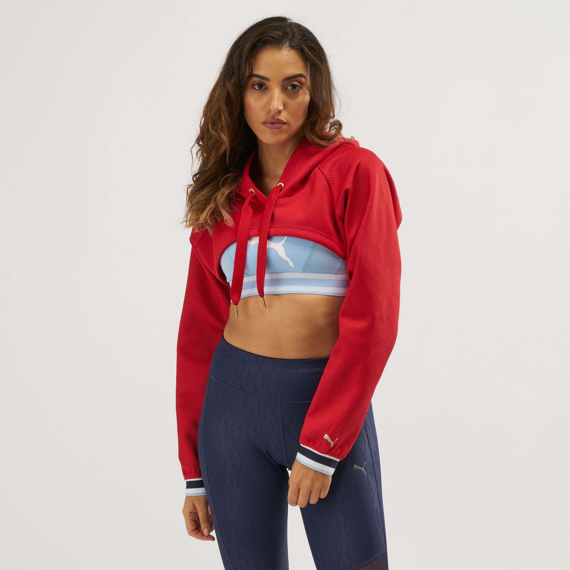 puma crop top hoodie