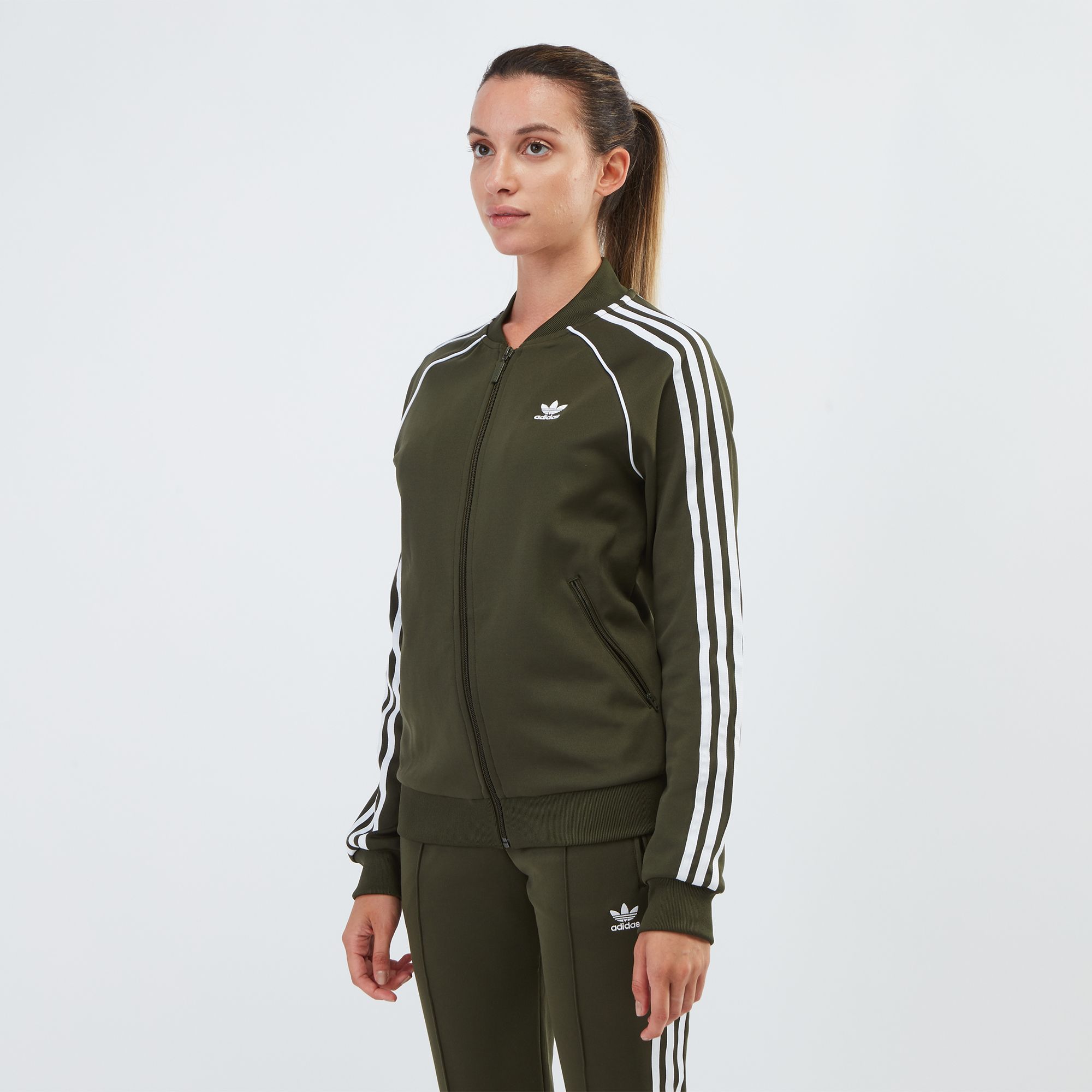 green adidas outfit women's