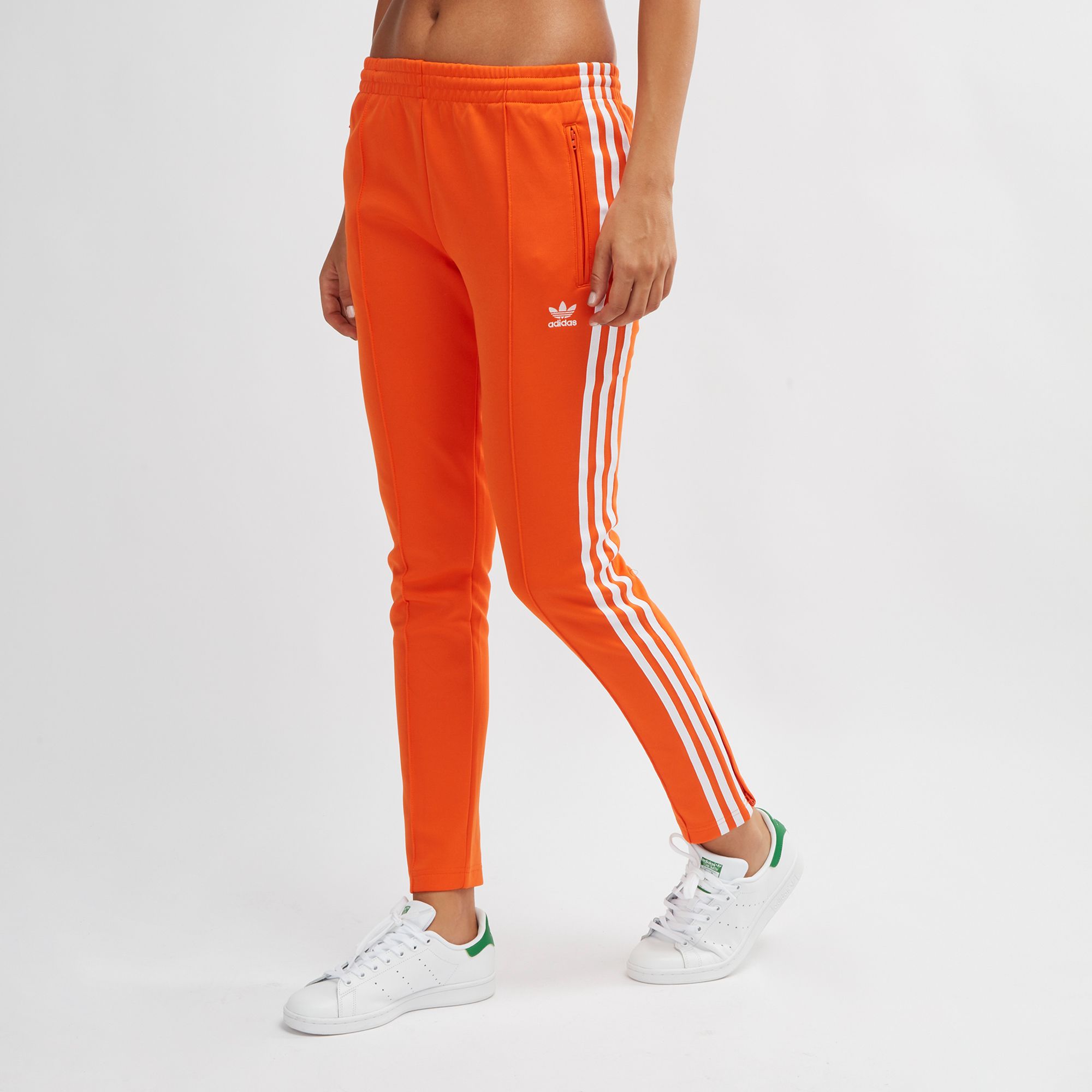 orange adidas tracksuit bottoms