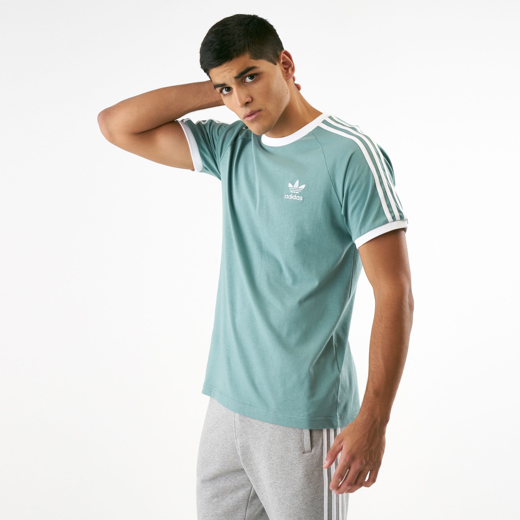 adidas striped t shirt