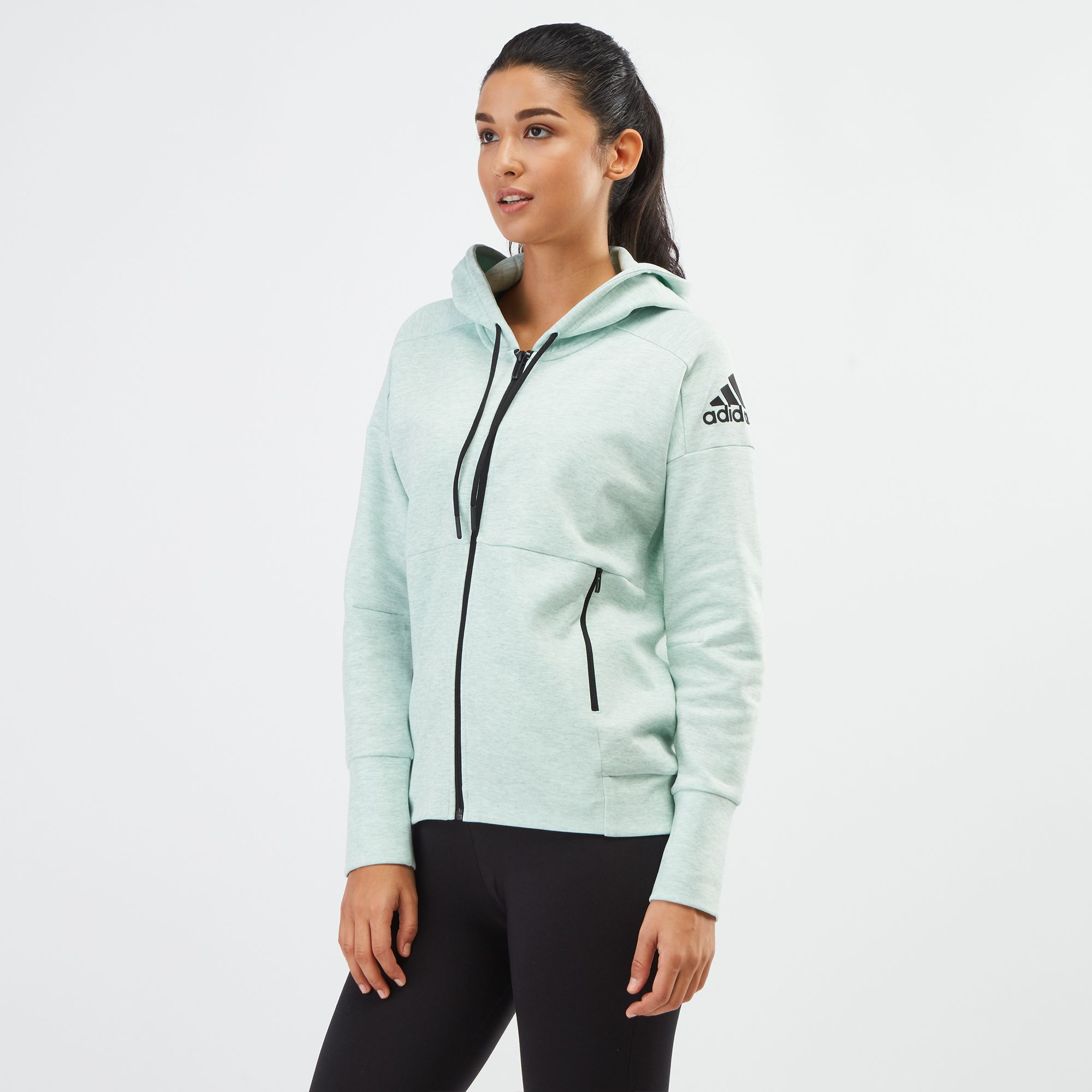 adidas stadium id relaxed zip hoodie