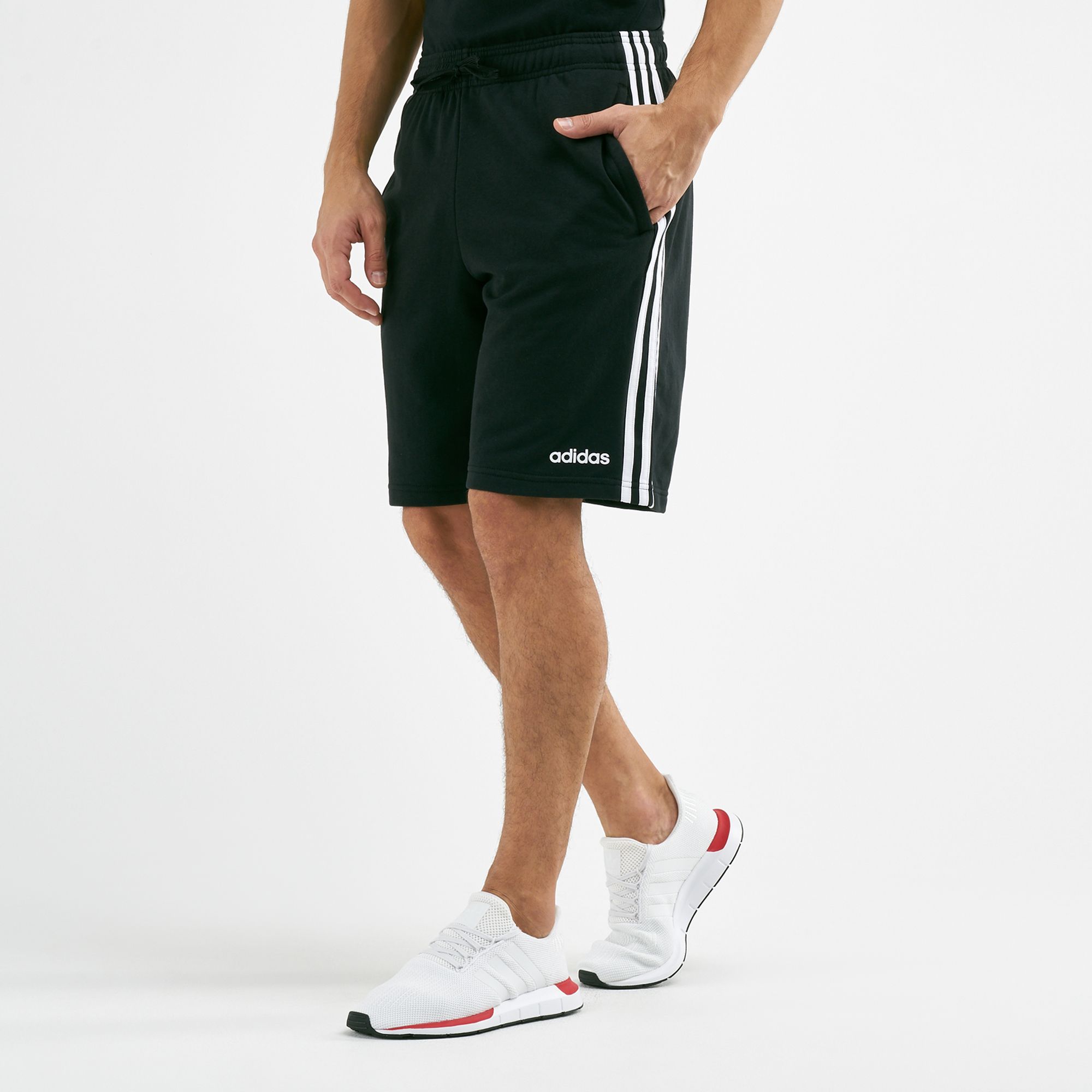 Buy adidas Men's Essentials 3-Stripes French Terry Shorts Online in ...