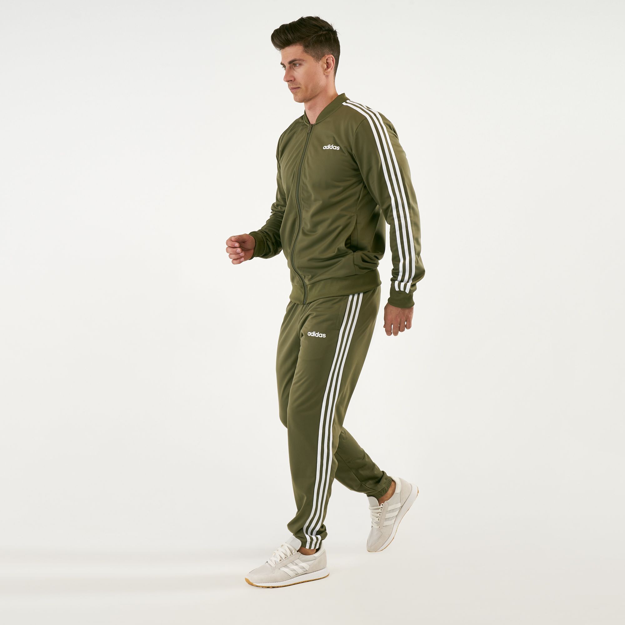 adidas 3 stripe poly tracksuit mens off 