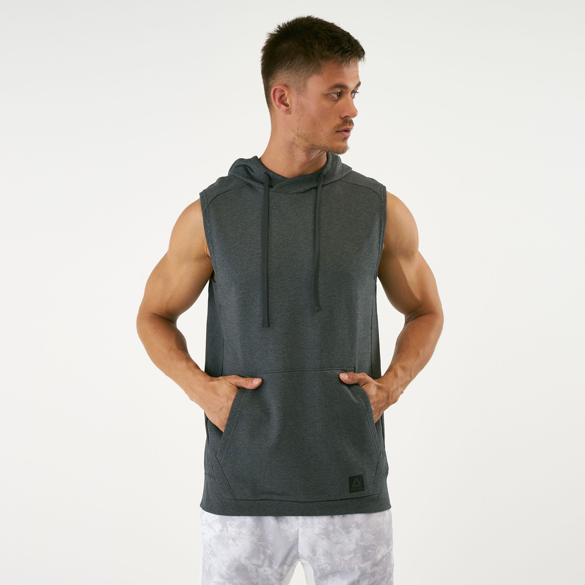 reebok combat sleeveless hoodie