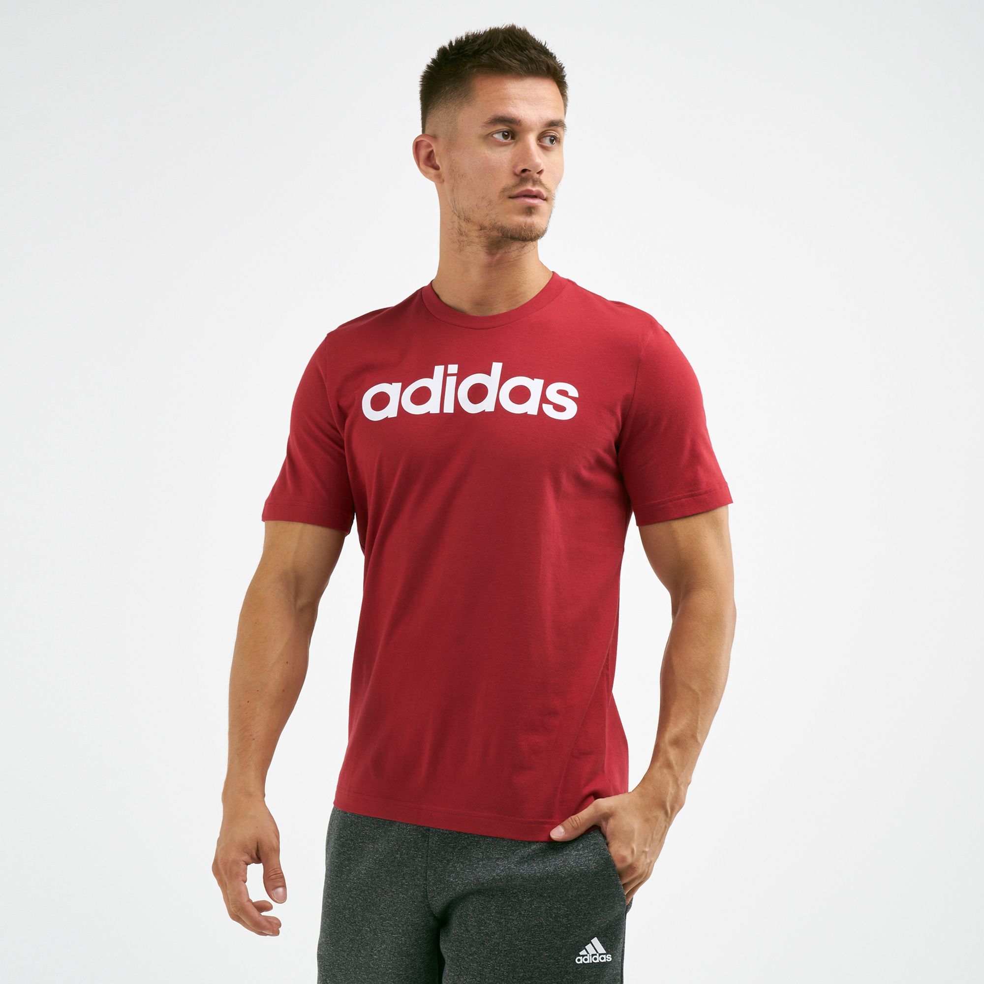 adidas linear logo t shirt mens