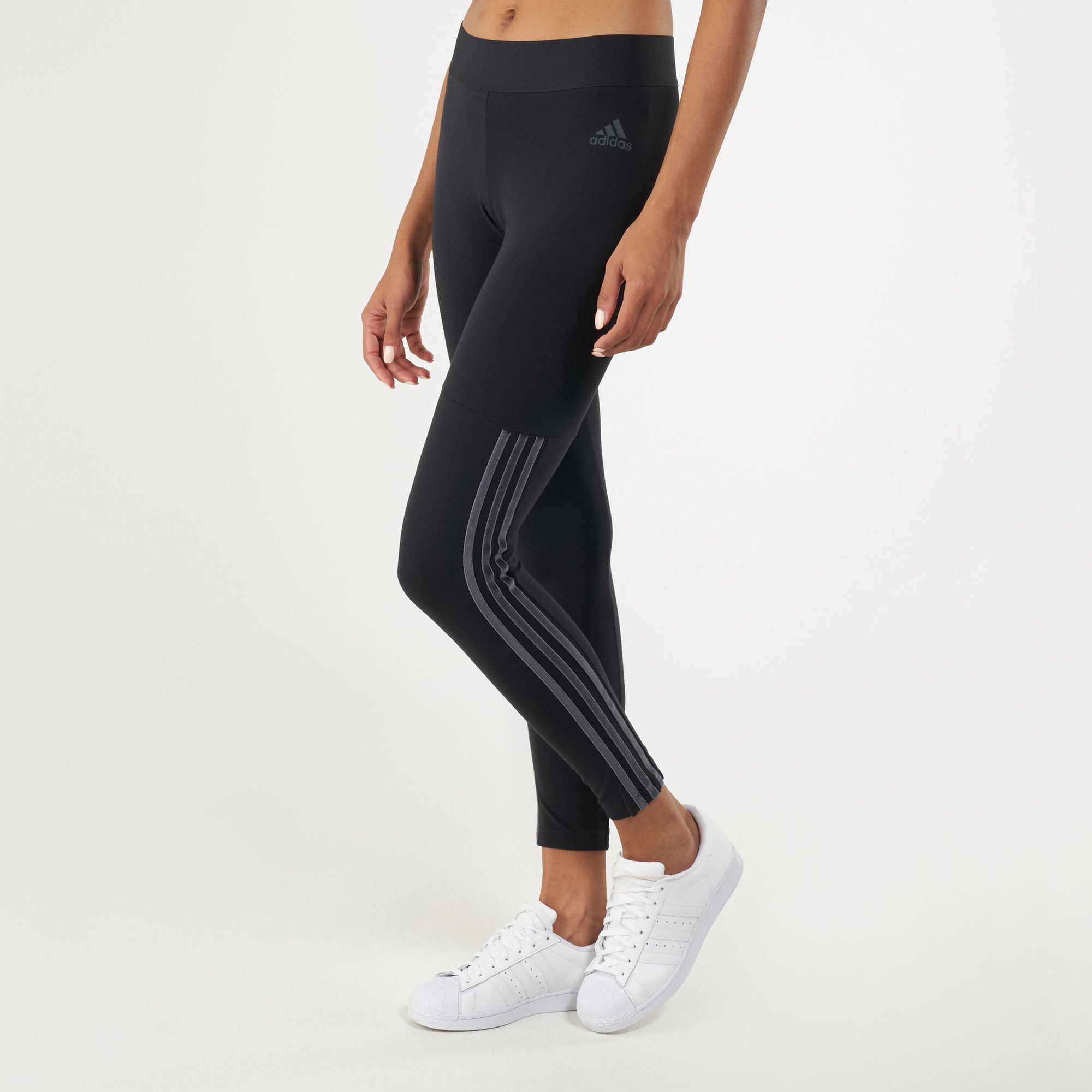 adidas womens three stripe leggings