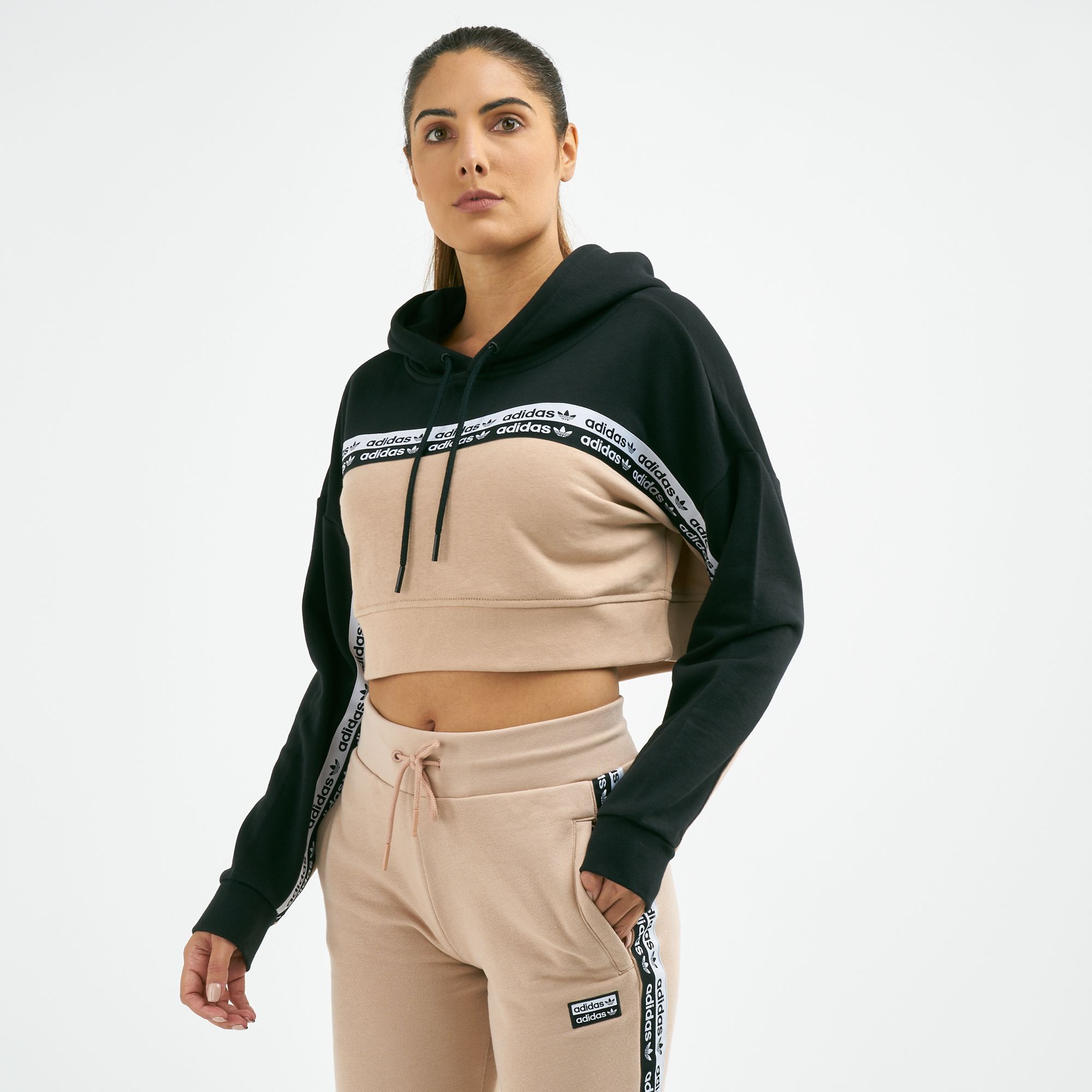adidas originals women's crop hoodie