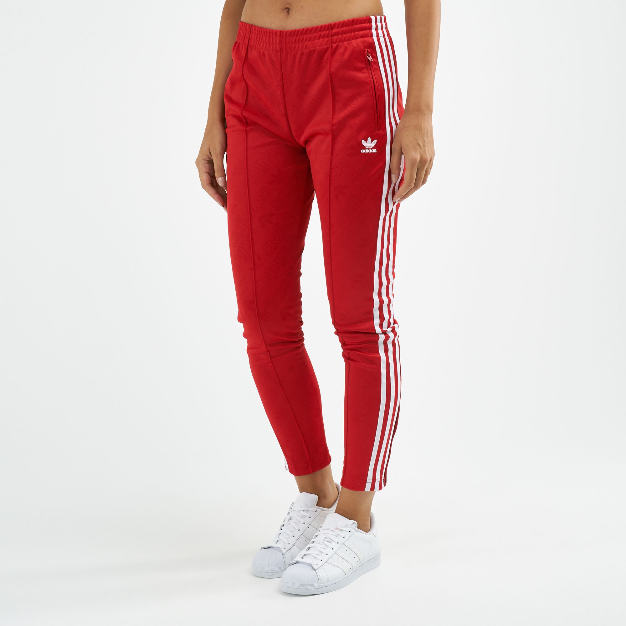 adidas sst track pants scarlet