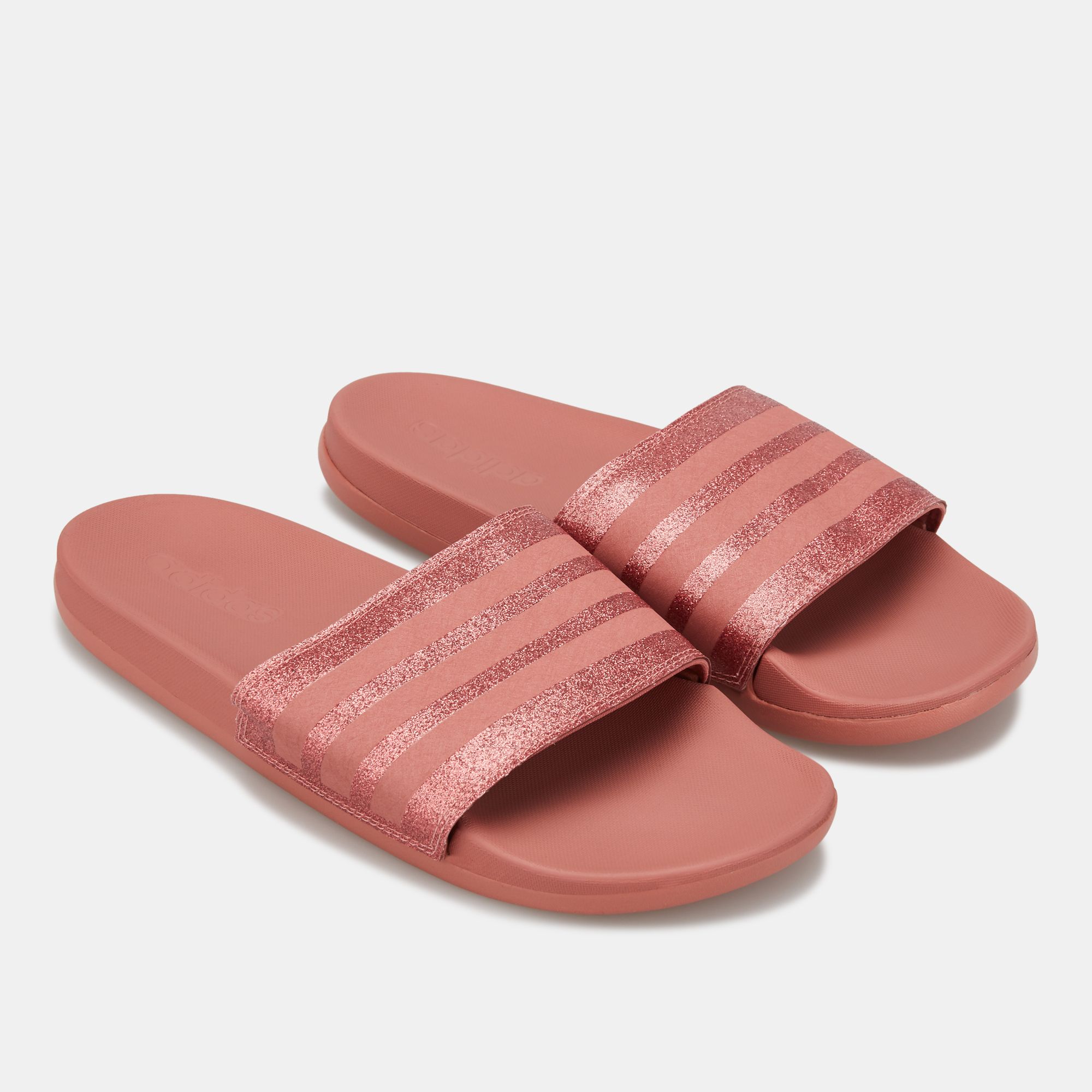 adidas pink slides womens