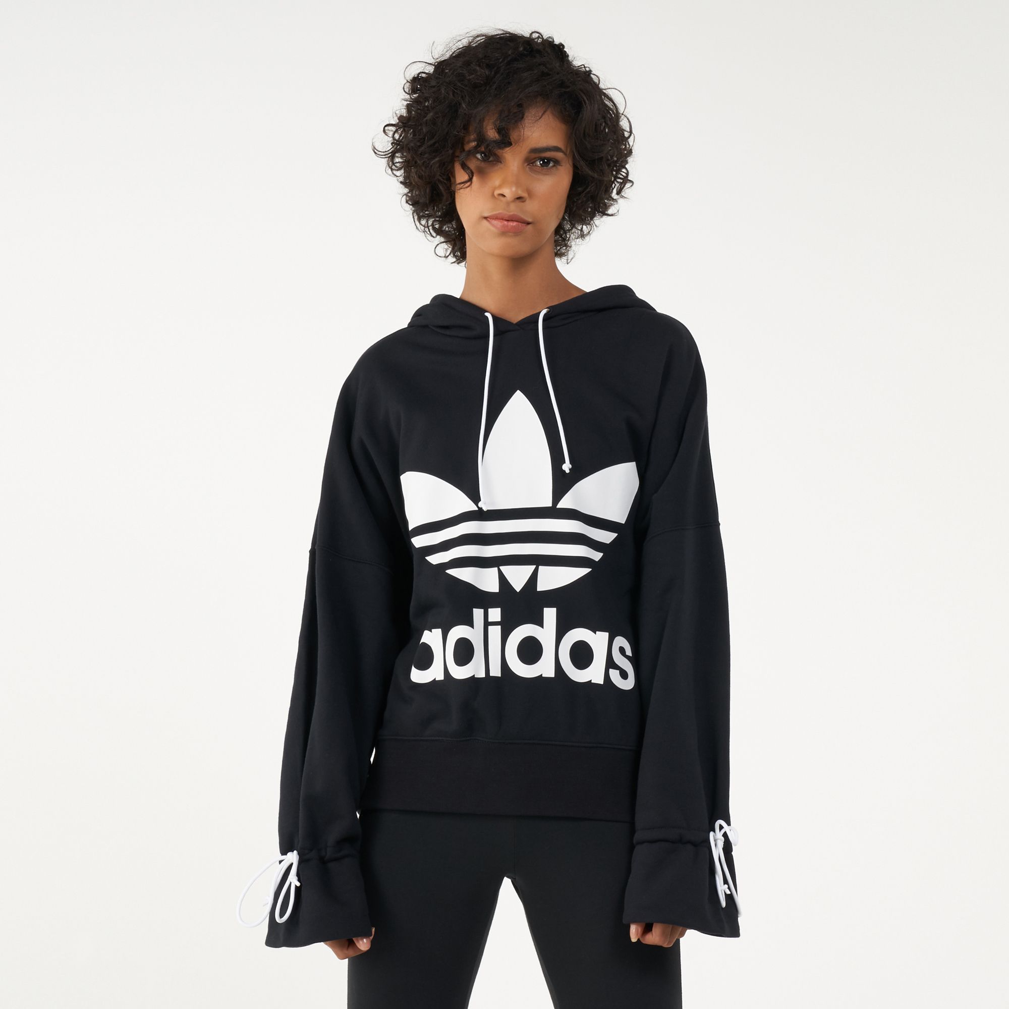 adidas trefoil hoodie women's sale