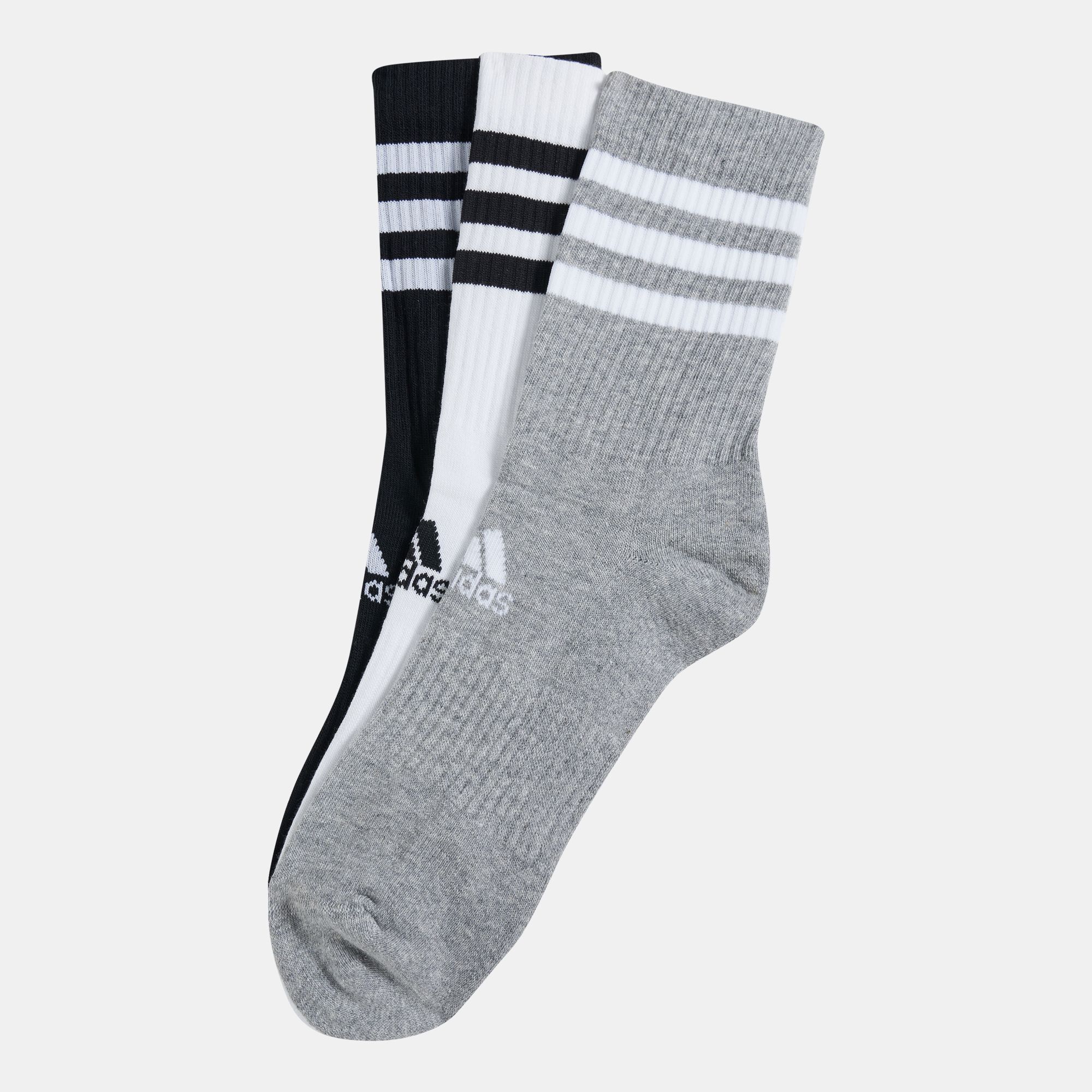 adidas 3Stripes Cushioned Crew Socks (3 Pack) Crew Socks Socks