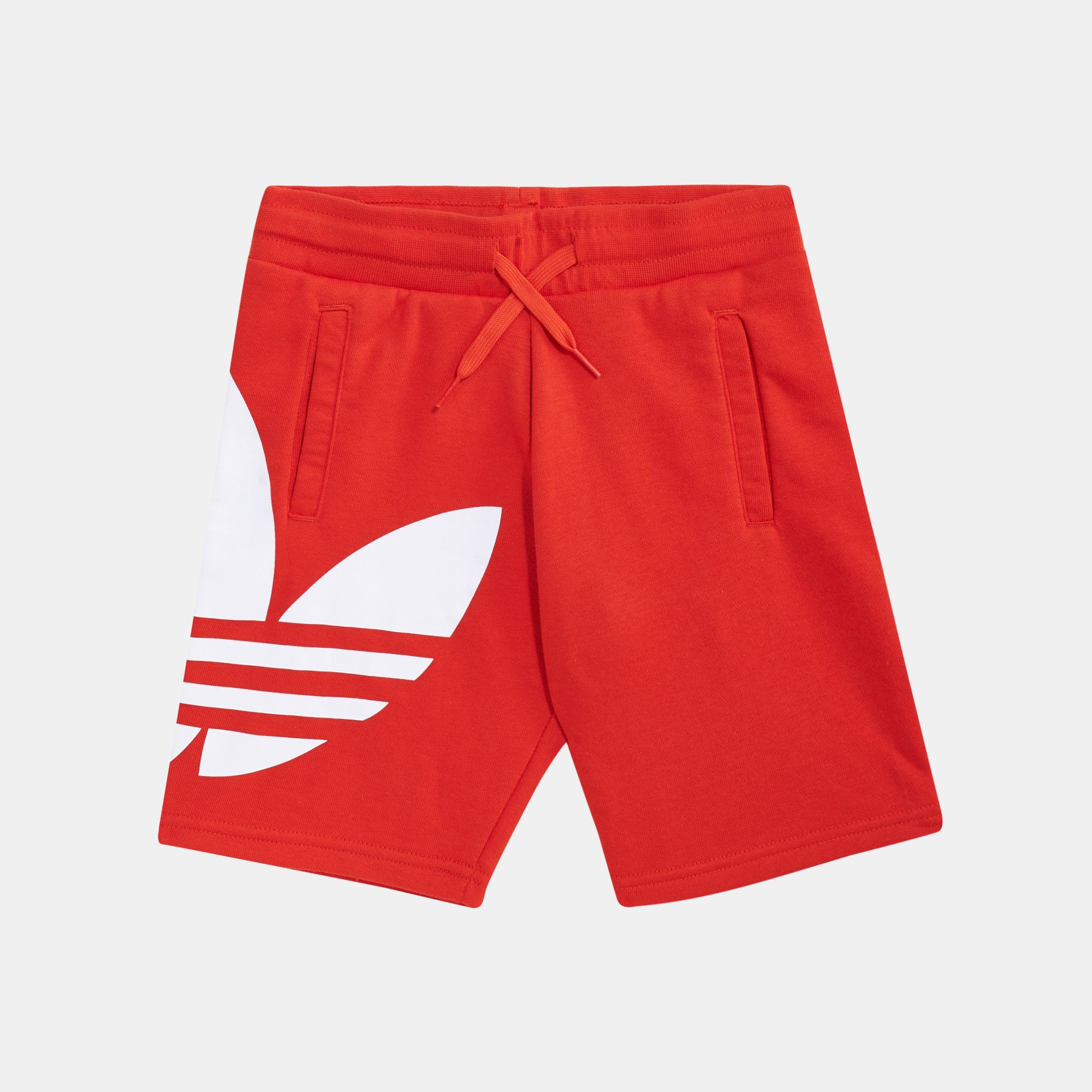 boys red adidas shorts