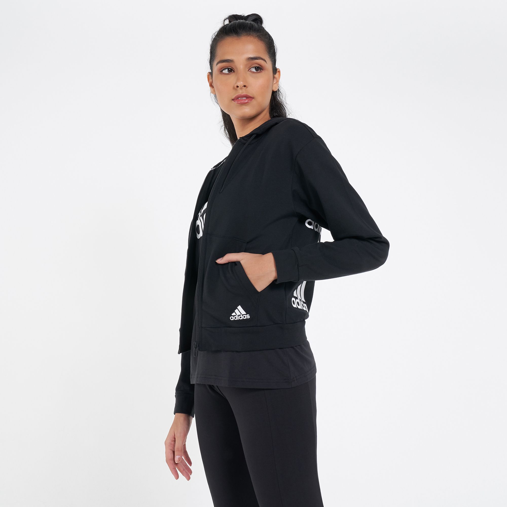 adidas logo hoodie women's