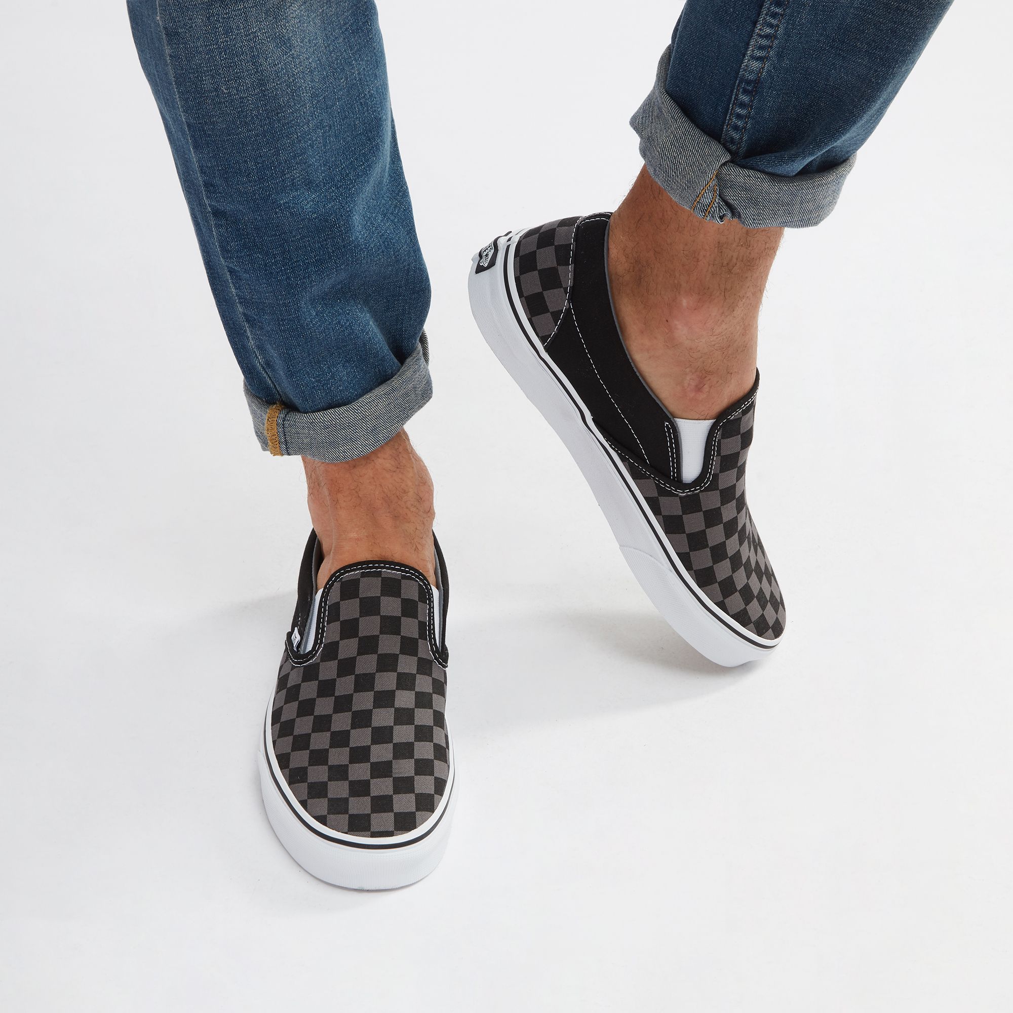 vans classic slip on checkerboard sneaker